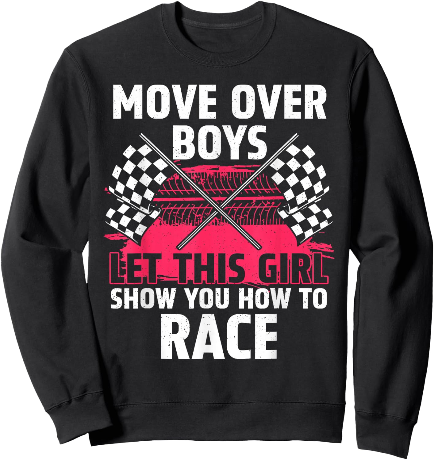 Car Racing Art Girls Race Track Race Car Driver Sweatshirt - Sweatshirt | Black