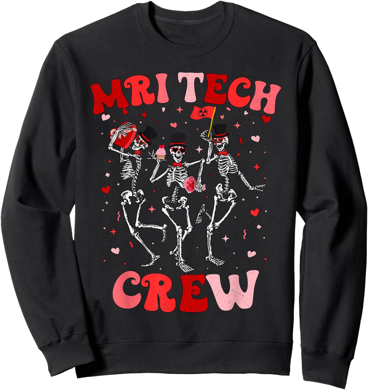 MRI Crew Radiology MRI Technologist MRI Tech Valentines Sweatshirt - Sweatshirt | Black