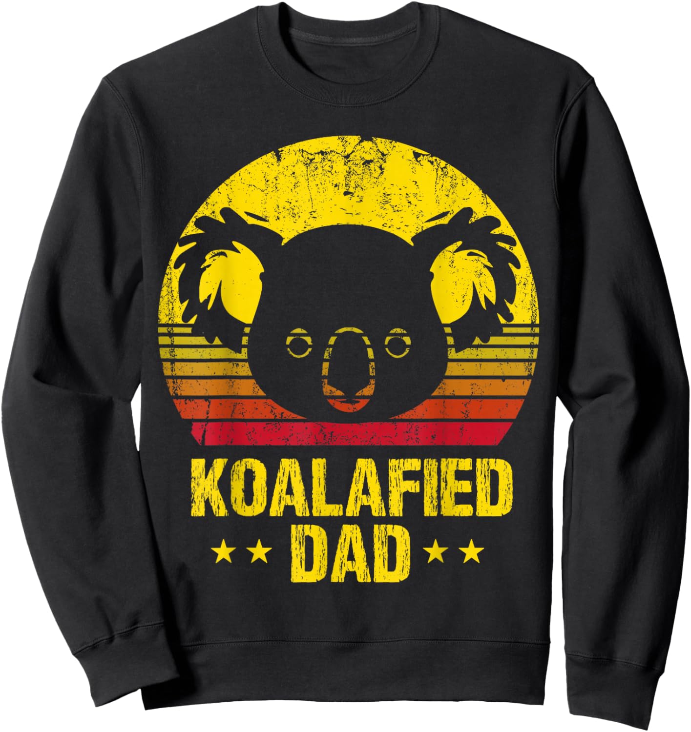 Koalafied Dad Daddy Dad Jokes Vintage Koala For Father's Day Sweatshirt - Sweatshirt | Black