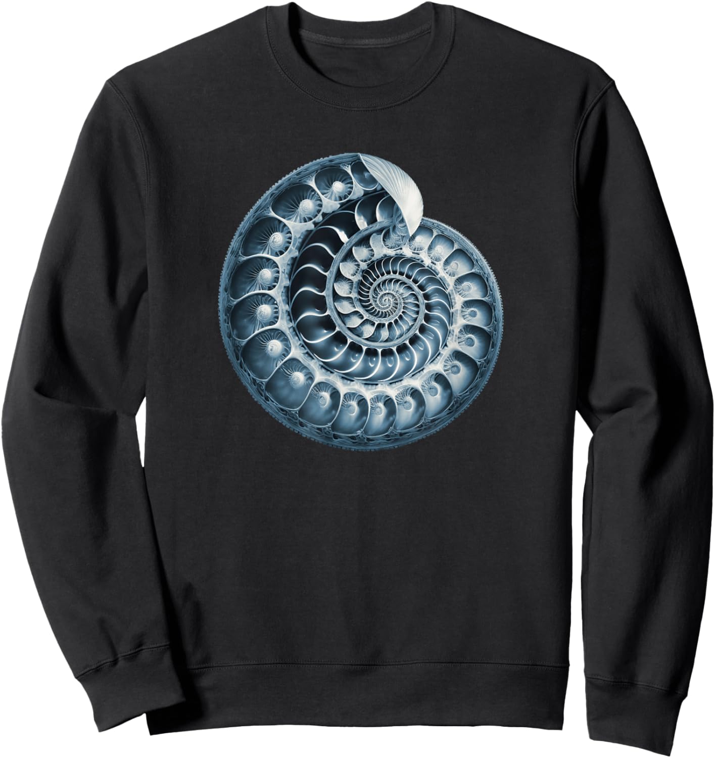 Fibonacci, spiral, shell, snail, phi, symbol, golden ratio Sweatshirt - Sweatshirt | Black