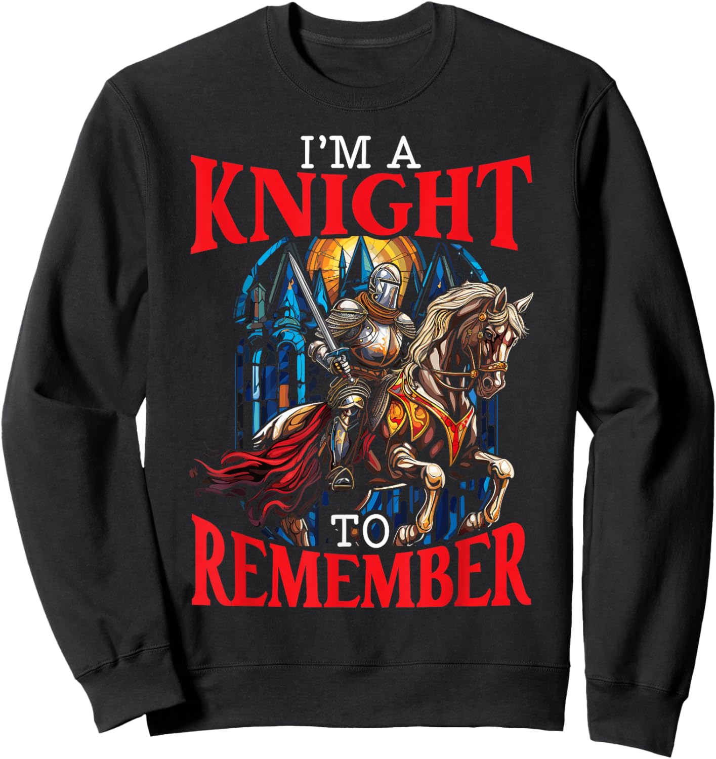 Jousting Medieval Knight Battle Lance Renaissance Joust Sweatshirt - Sweatshirt | Black