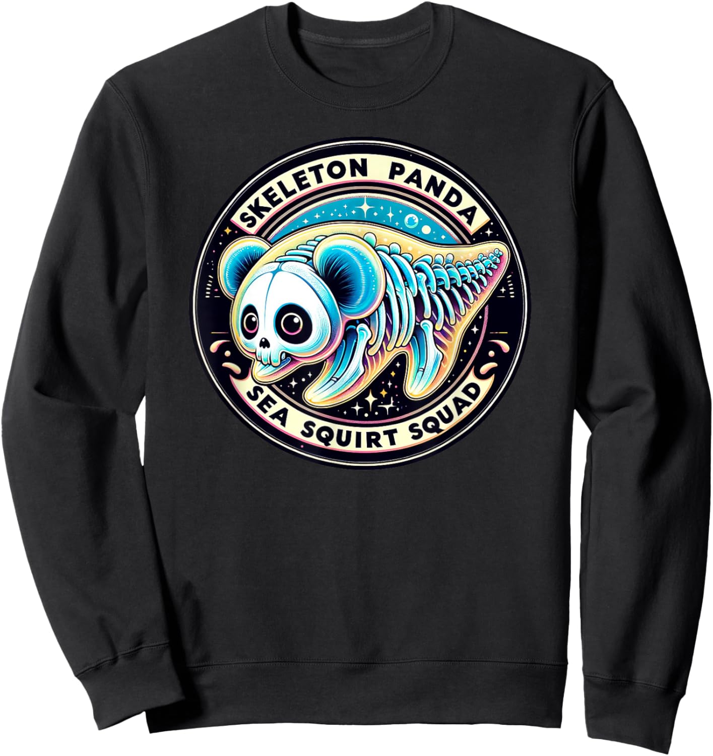 Skeleton Panda Sea Squirt Squad Sweatshirt - Sweatshirt | Black