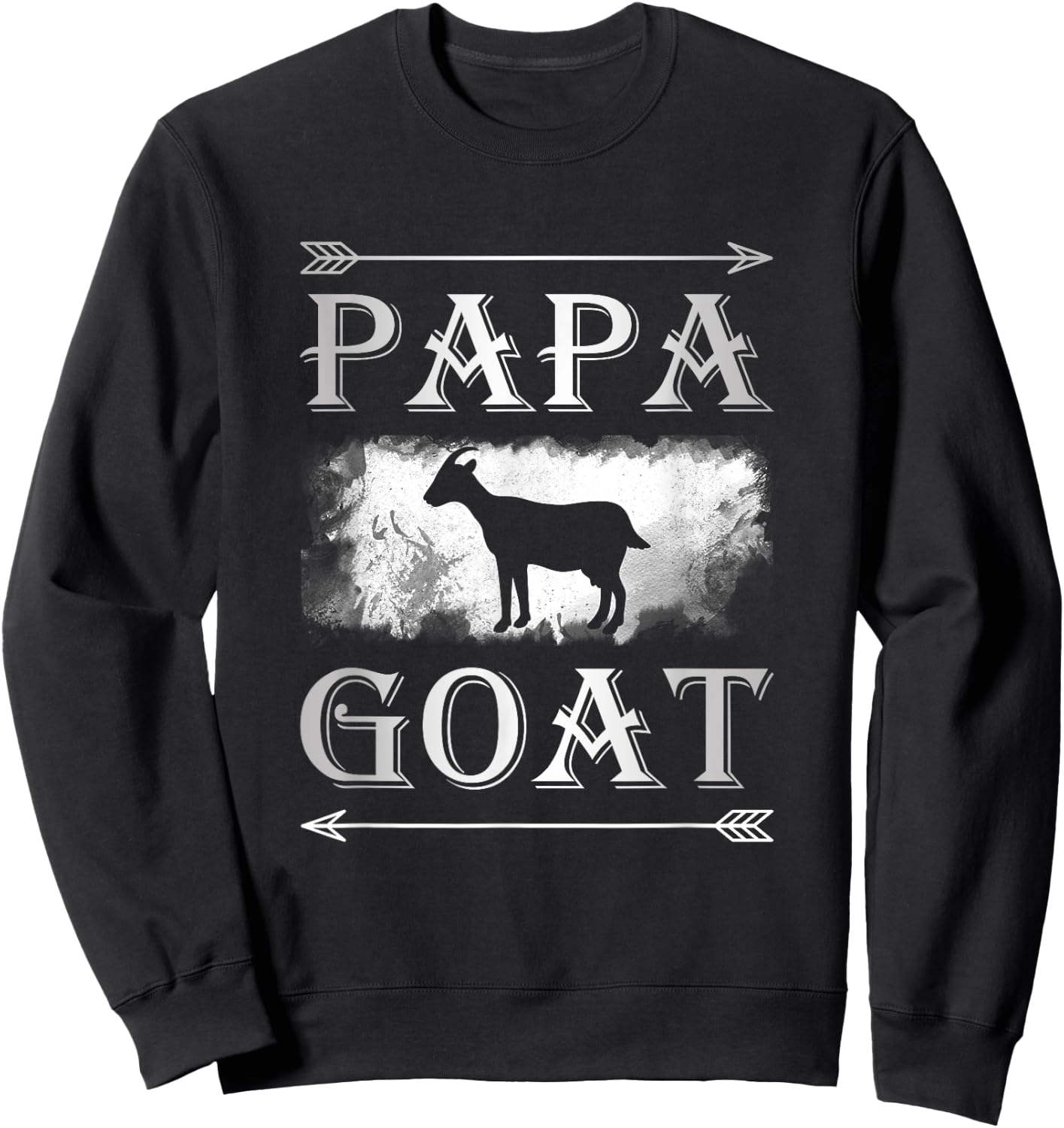 Best Husband Gifts "Papa Goat" Men Shirts Sweatshirt - Sweatshirt | Black