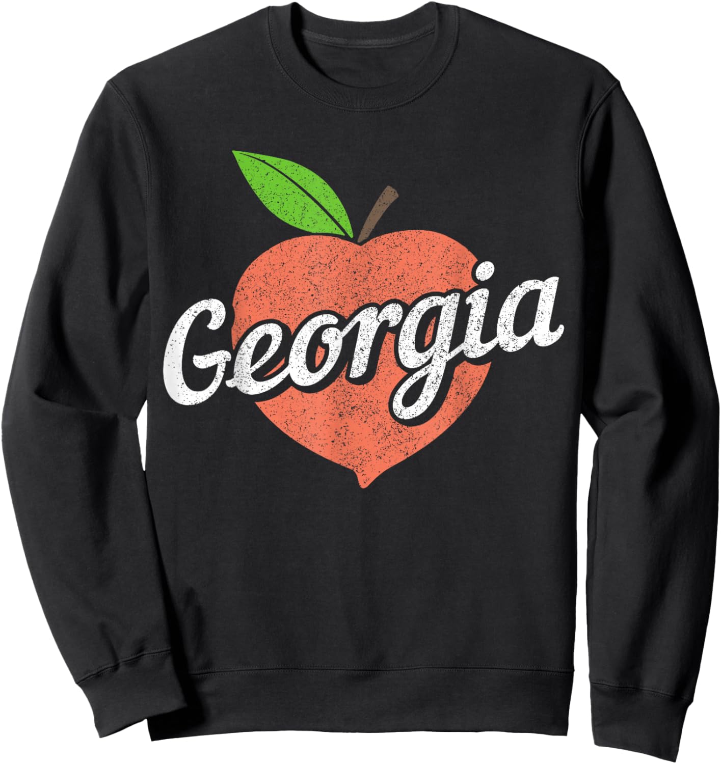 Georgia The Peach State Atlanta Vintage Pride Sweatshirt - Sweatshirt | Black