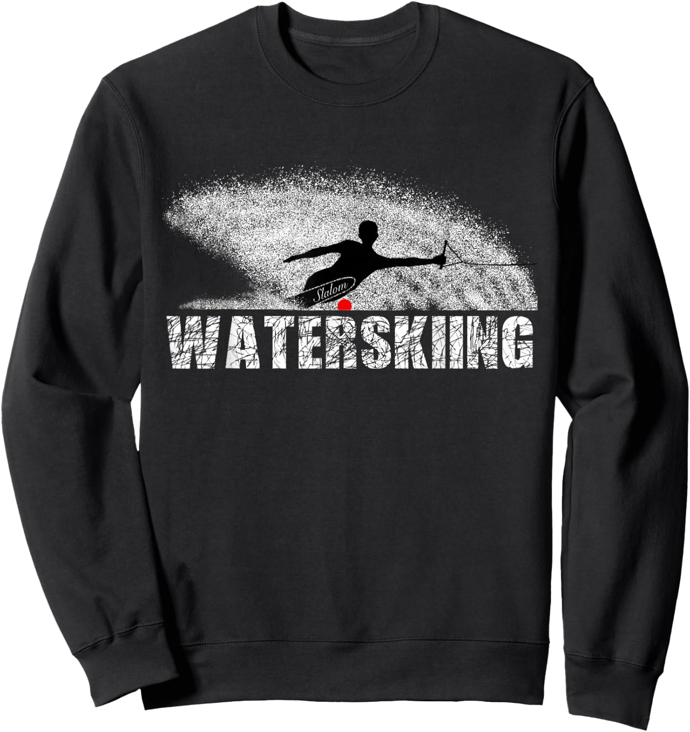 Slalom Water Skier Sweatshirt - Sweatshirt | Black