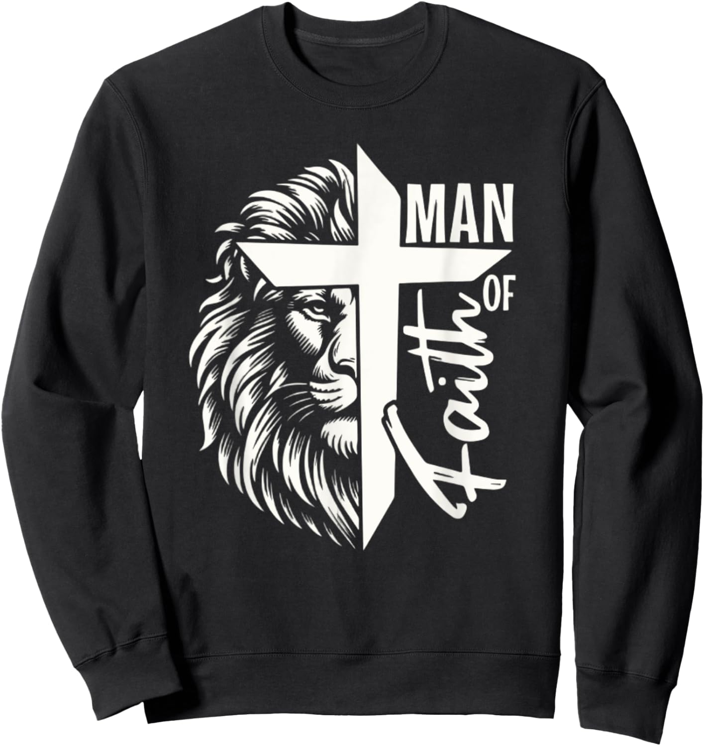 I am a man of faith, a warrior of Christ Sweatshirt - Sweatshirt | Black