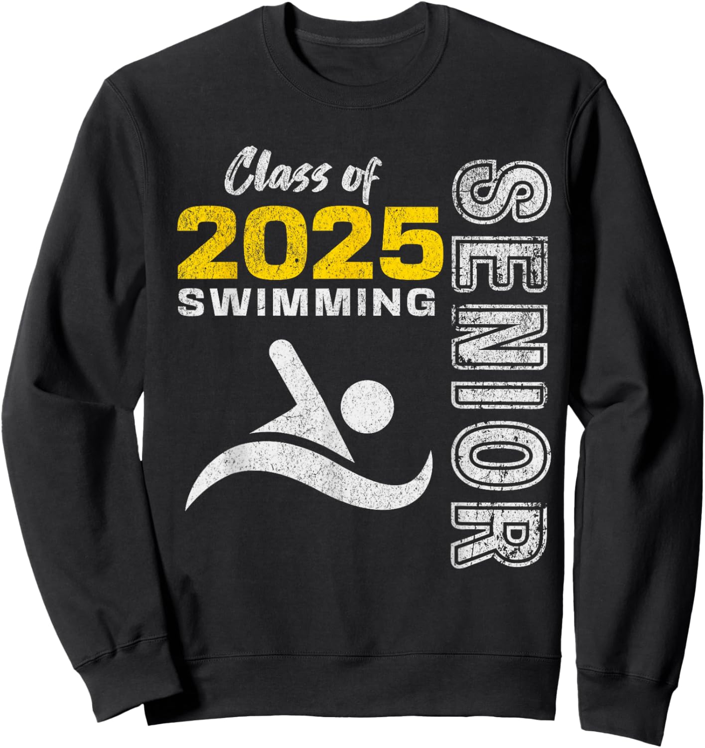 Swimming Team Senior Class of 2025 - Graduation 2025 Sweatshirt - Sweatshirt | Black