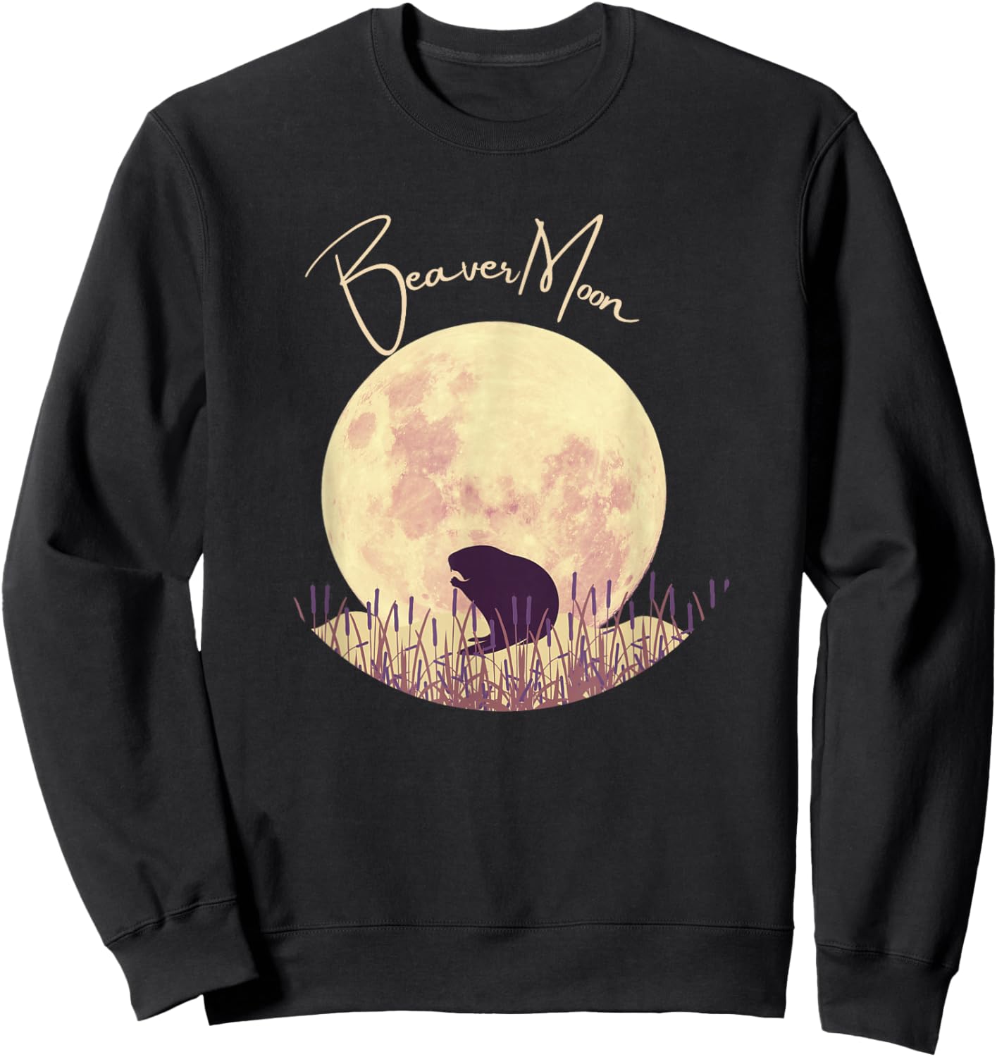 Beaver Moon Full Moon Calendar - Tops, & Accessories Sweatshirt - Sweatshirt | Black