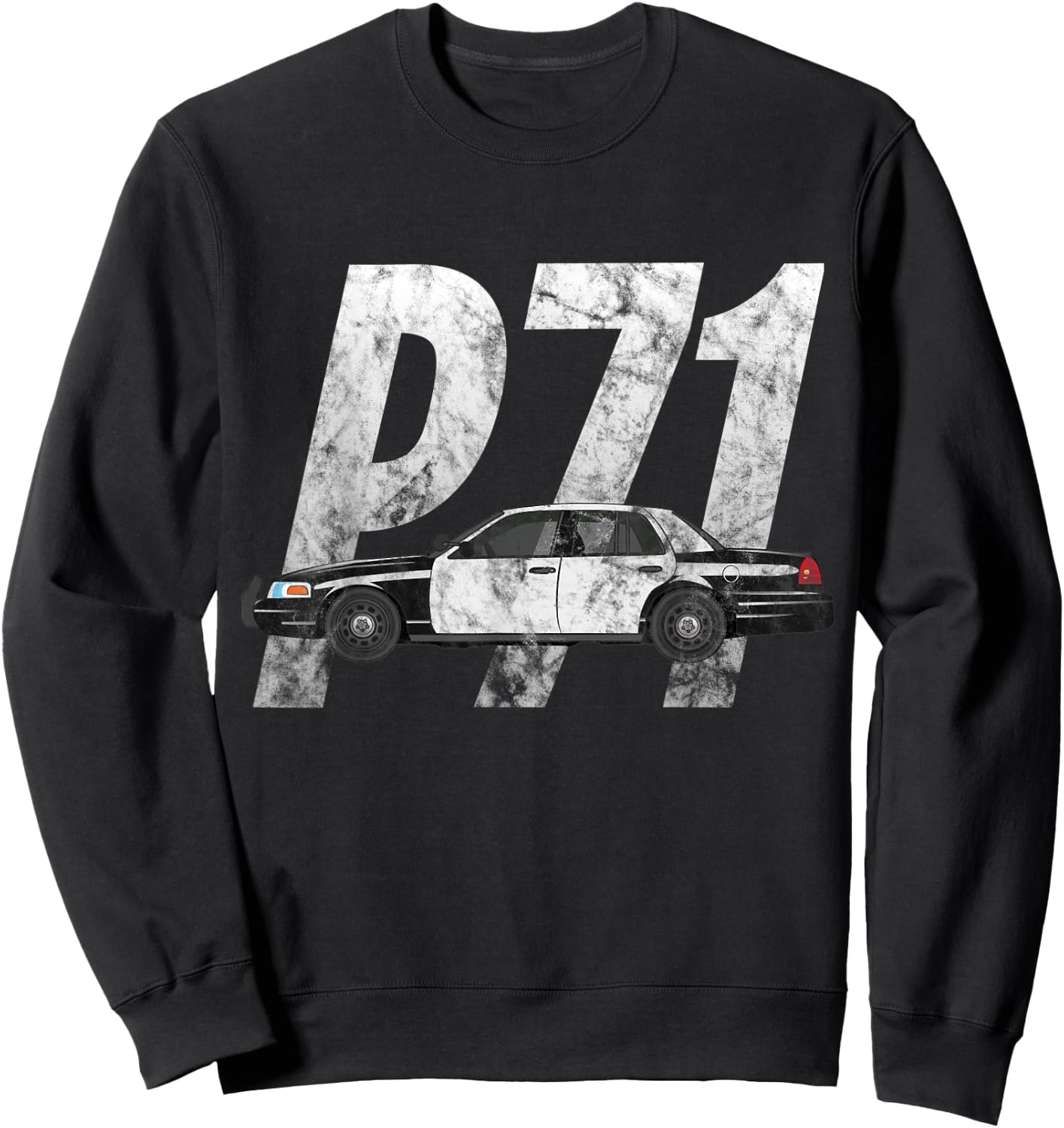 Cop Car P71 Crown Vic T Shirt Vintage Style Sweatshirt - Sweatshirt | Black