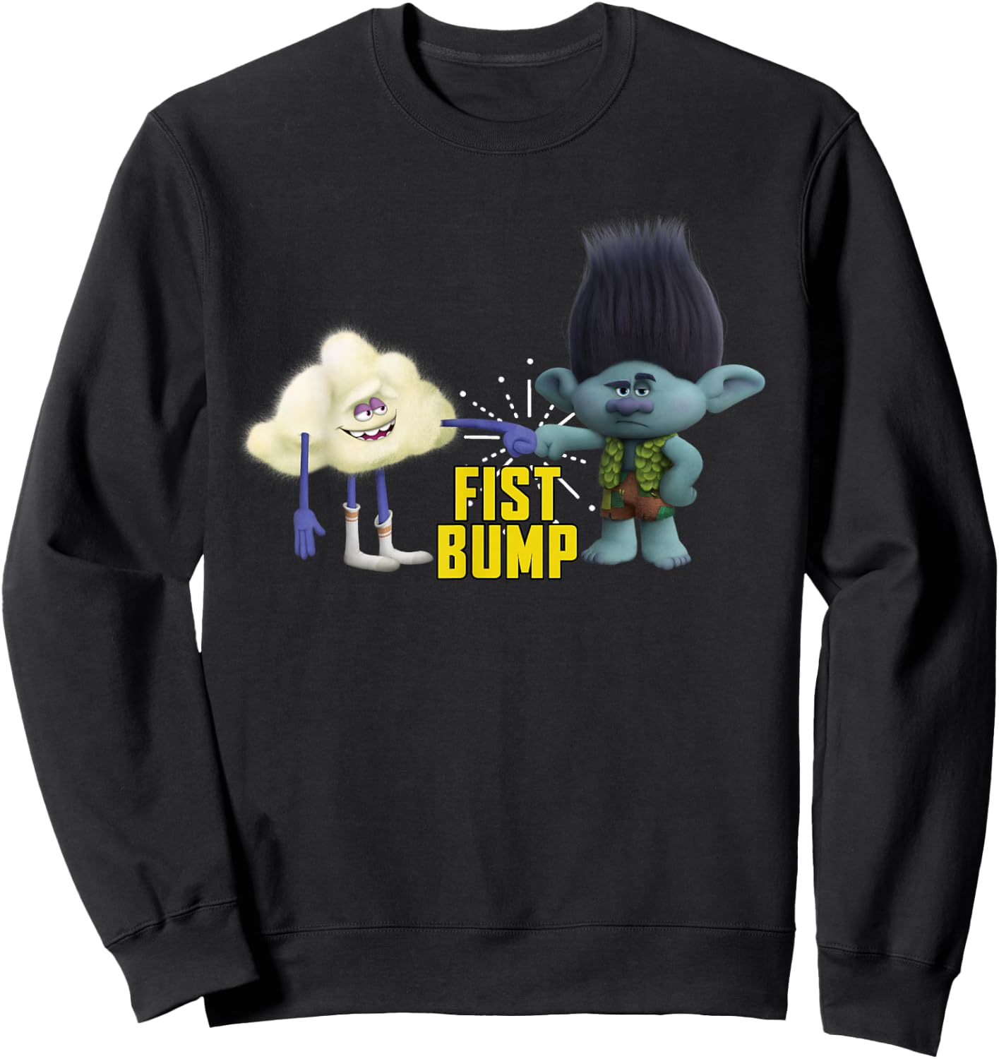 DreamWorks Trolls Fist Bump Small Sweatshirt - Sweatshirt | Black
