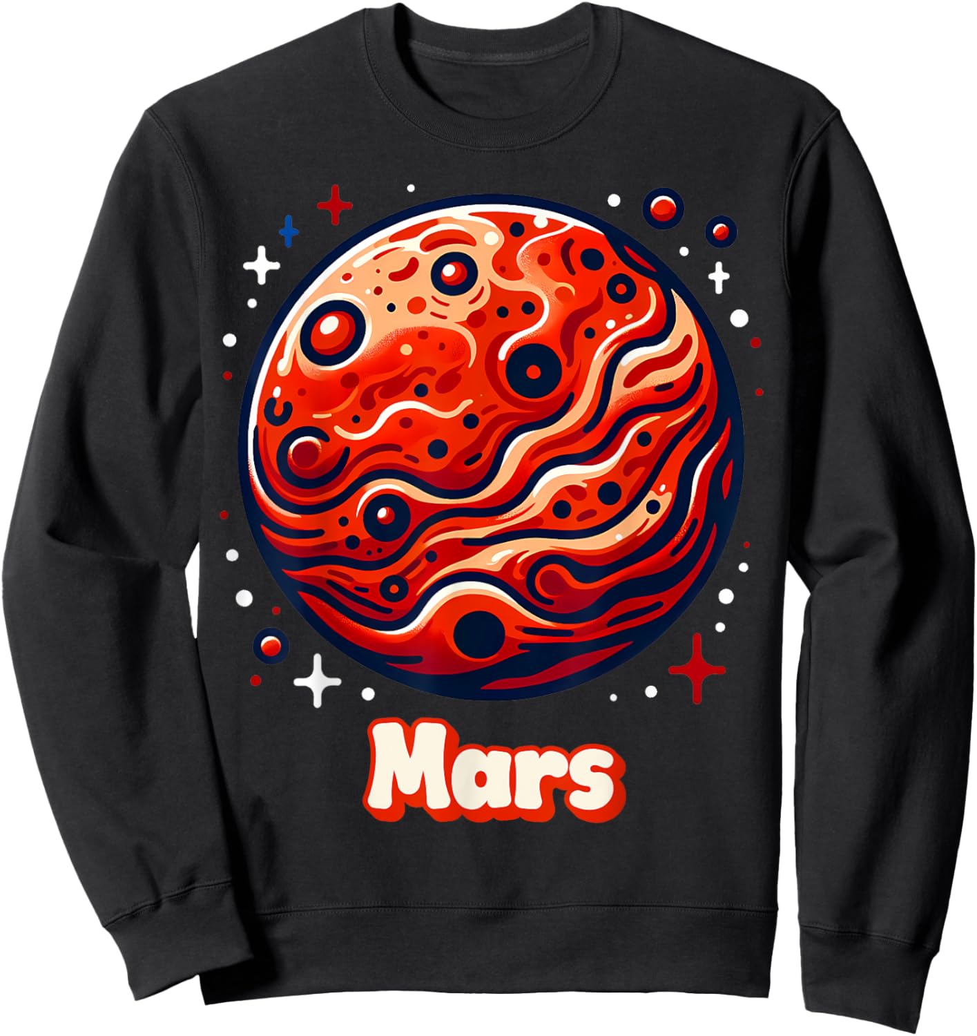 Planet Mars Outer Space Costume Graphic Sweatshirt - Sweatshirt | Black
