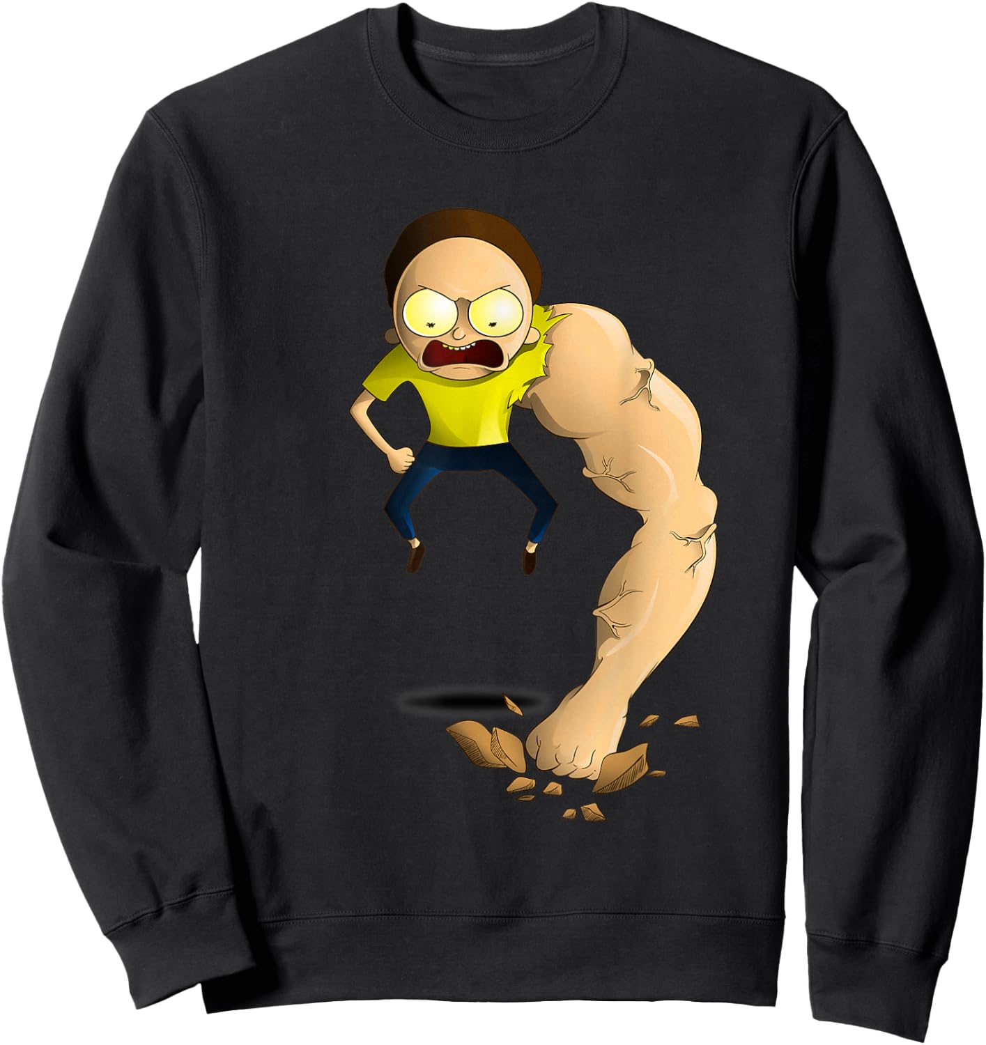 Rick and Morty Shirt Armothy Muscle Sweatshirt - Sweatshirt | Black