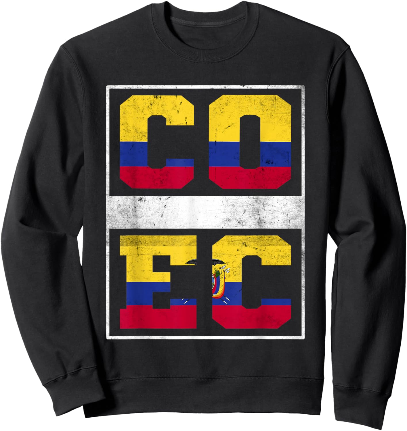 Colombia and Ecuador Mix Colombian Ecuadorian Roots Sweatshirt - Sweatshirt | Black