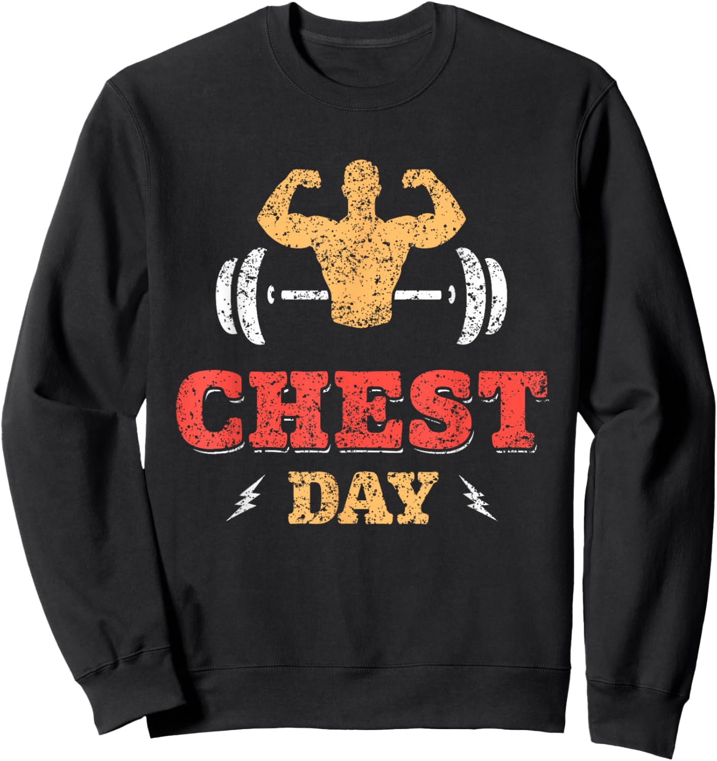 Chest Day Workout Weightlifting Bodybuilding Gym Chest Day Sweatshirt - Sweatshirt | Black