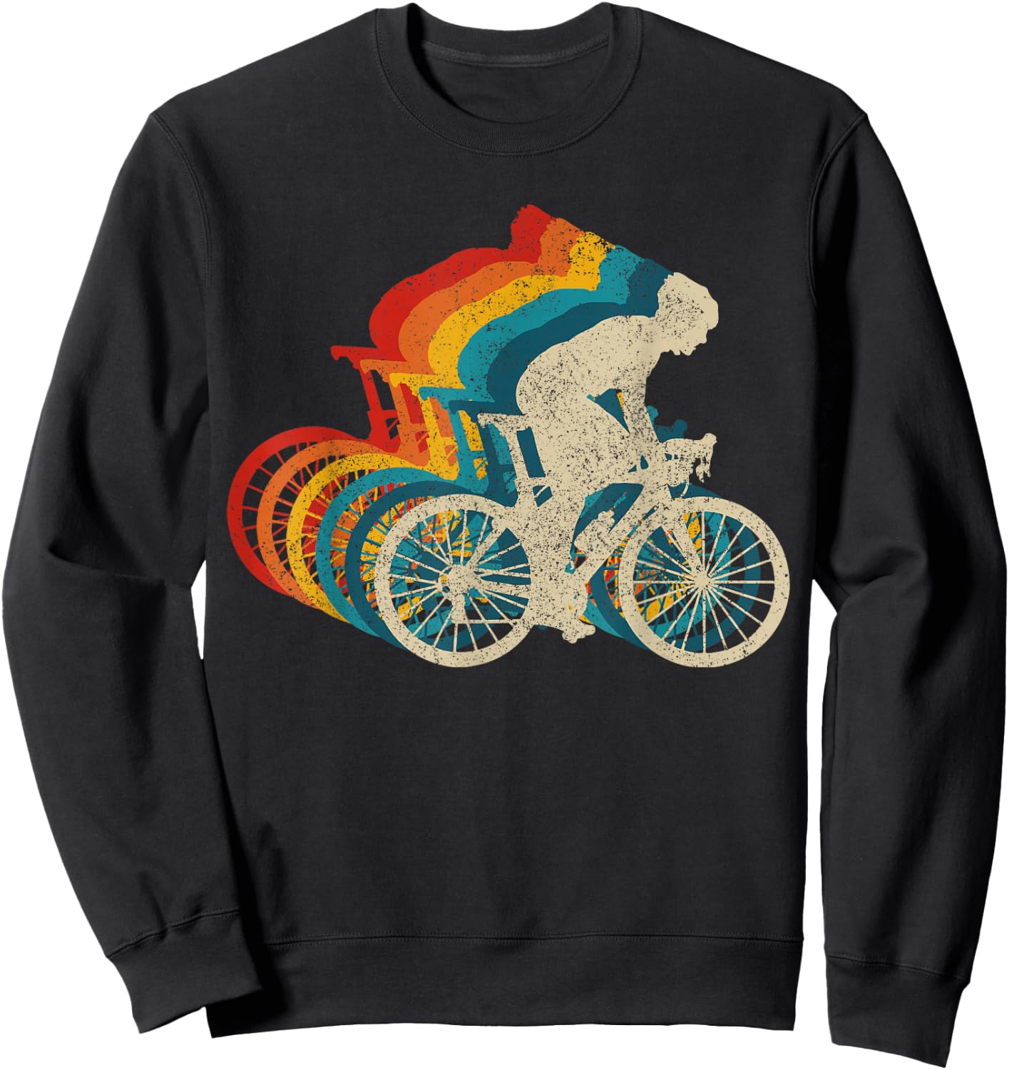 Cycling Vintage Retro Road Bike Road Bike Road Bike Gift Sweatshirt - Sweatshirt | Black