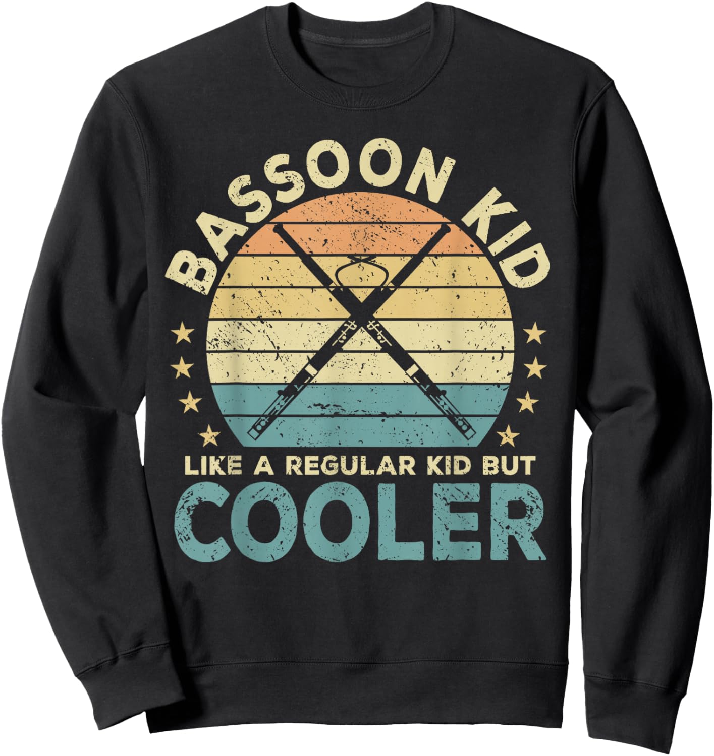 Bassoon Kid Music Funny Musical Instrument , Small, Black Sweatshirt - Sweatshirt | Black