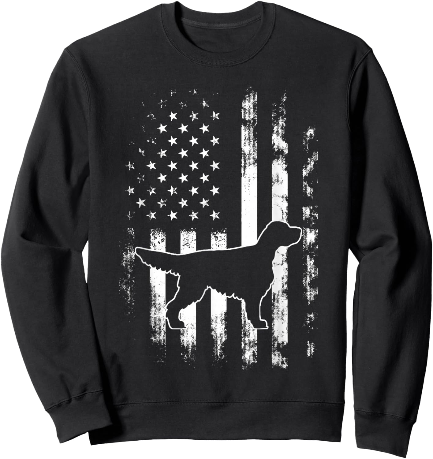 American US Flag Gordon Setter Sweatshirt - Sweatshirt | Black