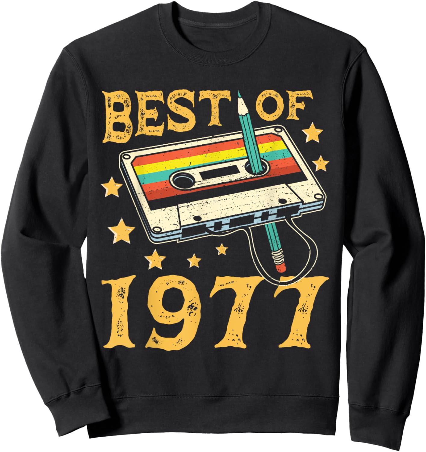 48 Years Birthday Man Humor Gift Vintage 1977 , Black, S Sweatshirt - Sweatshirt | Black