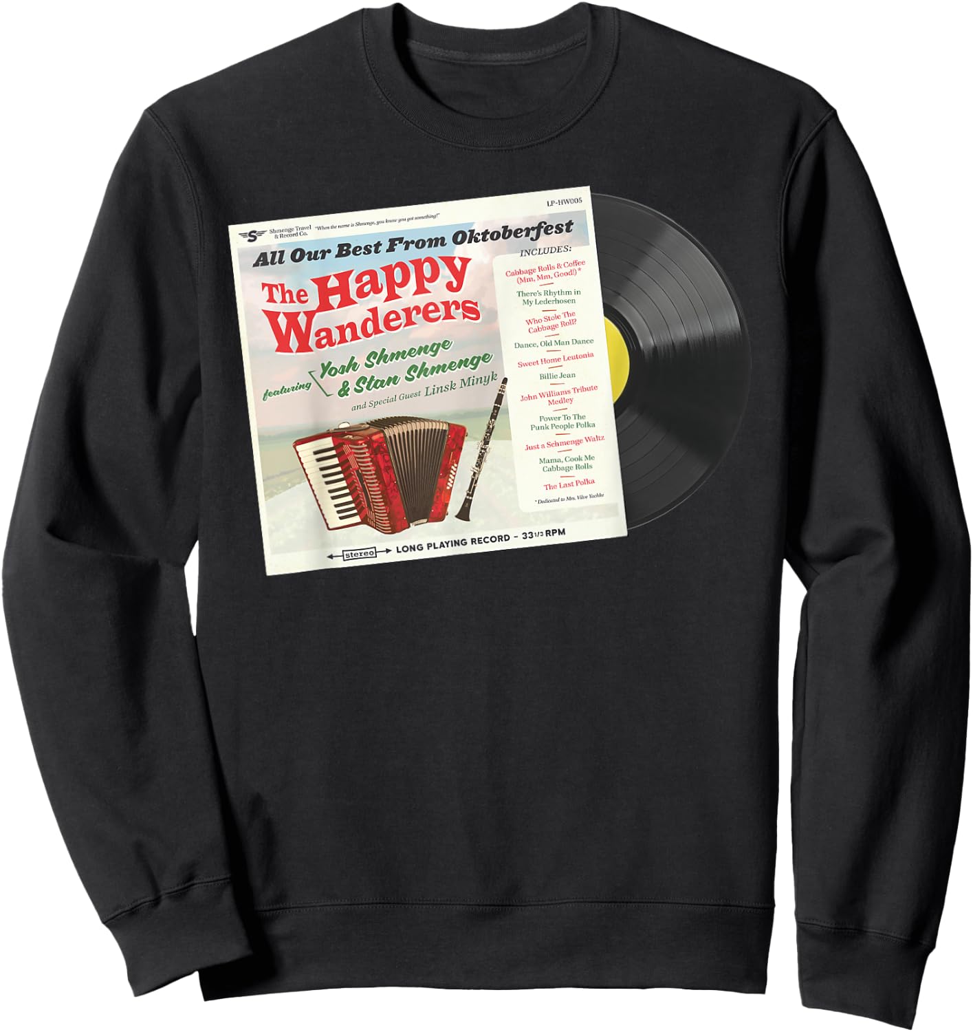The Happy Wanderers LP - featuring Stan & Yosh Shmenge Sweatshirt - Sweatshirt | Black