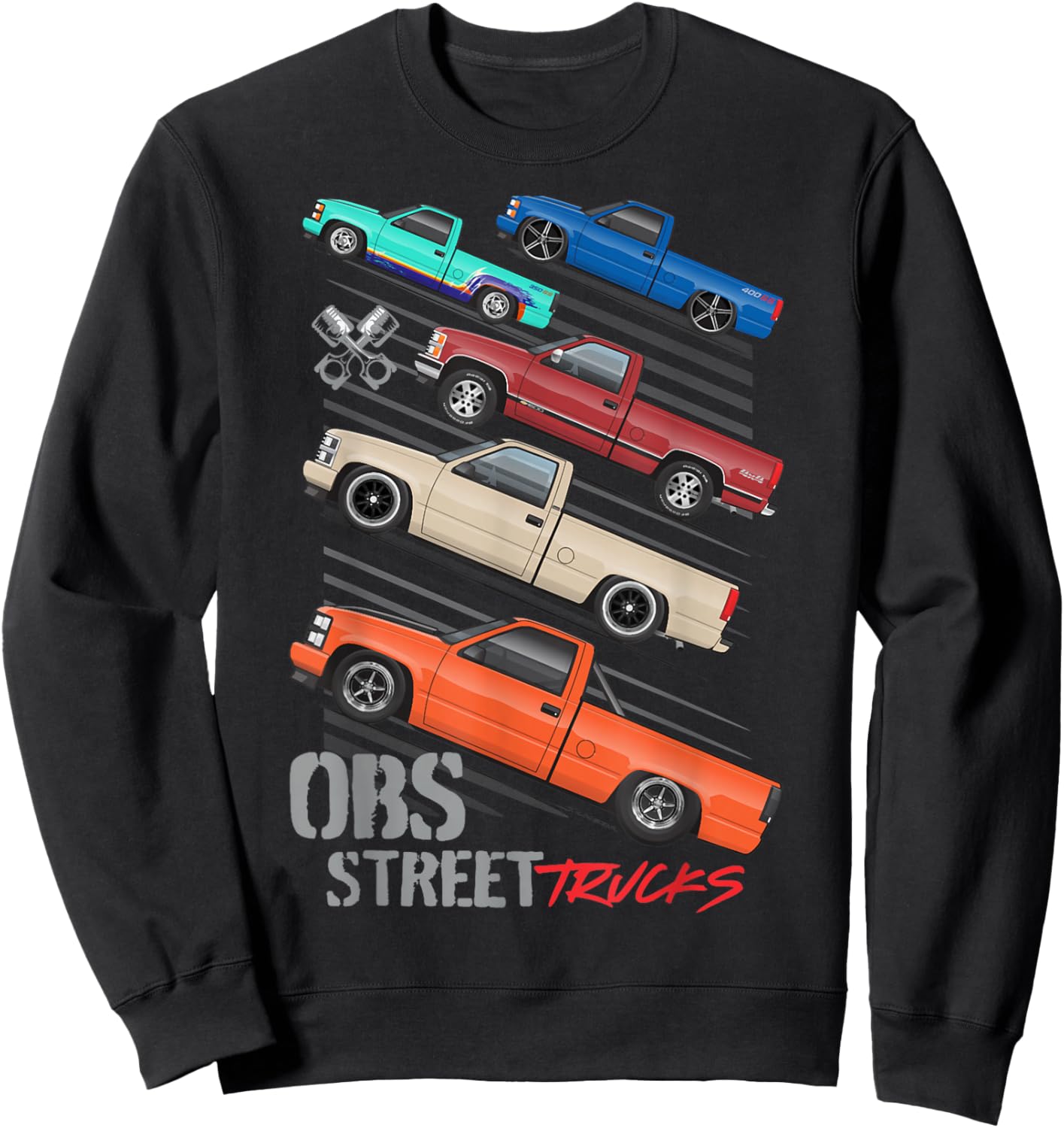 OBS truck 7.3 powerstroke chevys dually Sweatshirt - Sweatshirt | Black