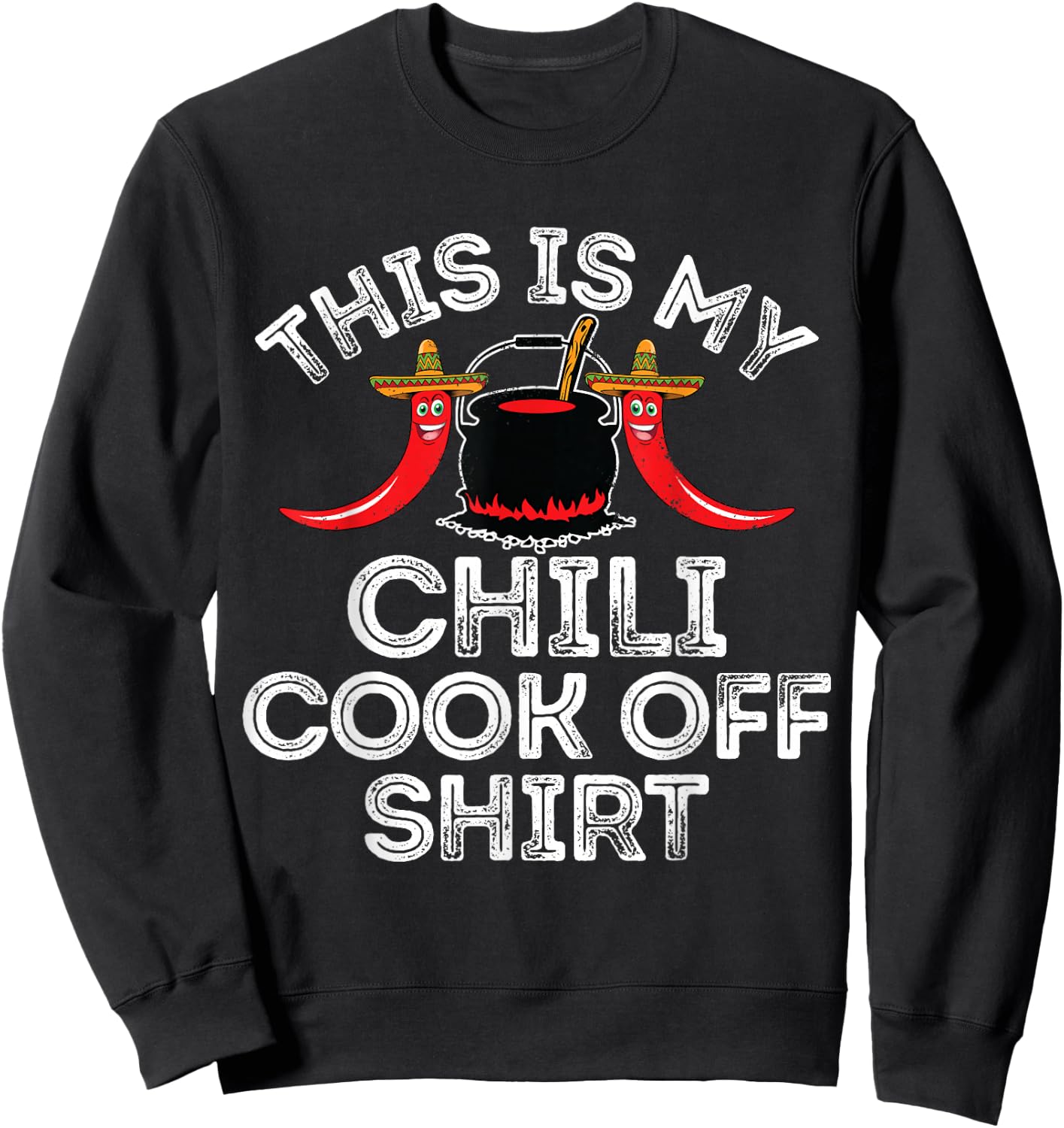 Funny Chili Cook Off Gift Women Kids Sweatshirt - Sweatshirt | Black