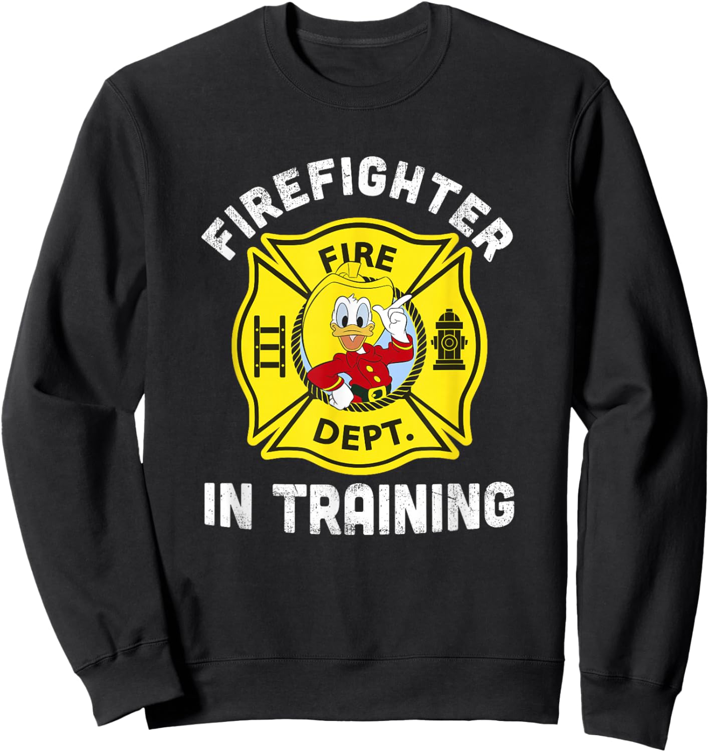 Disney Mickey & Friends Donald Duck Firefighter In Training Sweatshirt - Sweatshirt | Black