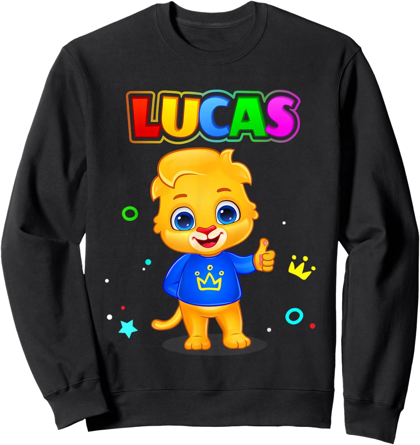 Lucas Classic Pose | Official Lucas & Friends Small Sweatshirt - Sweatshirt | Black