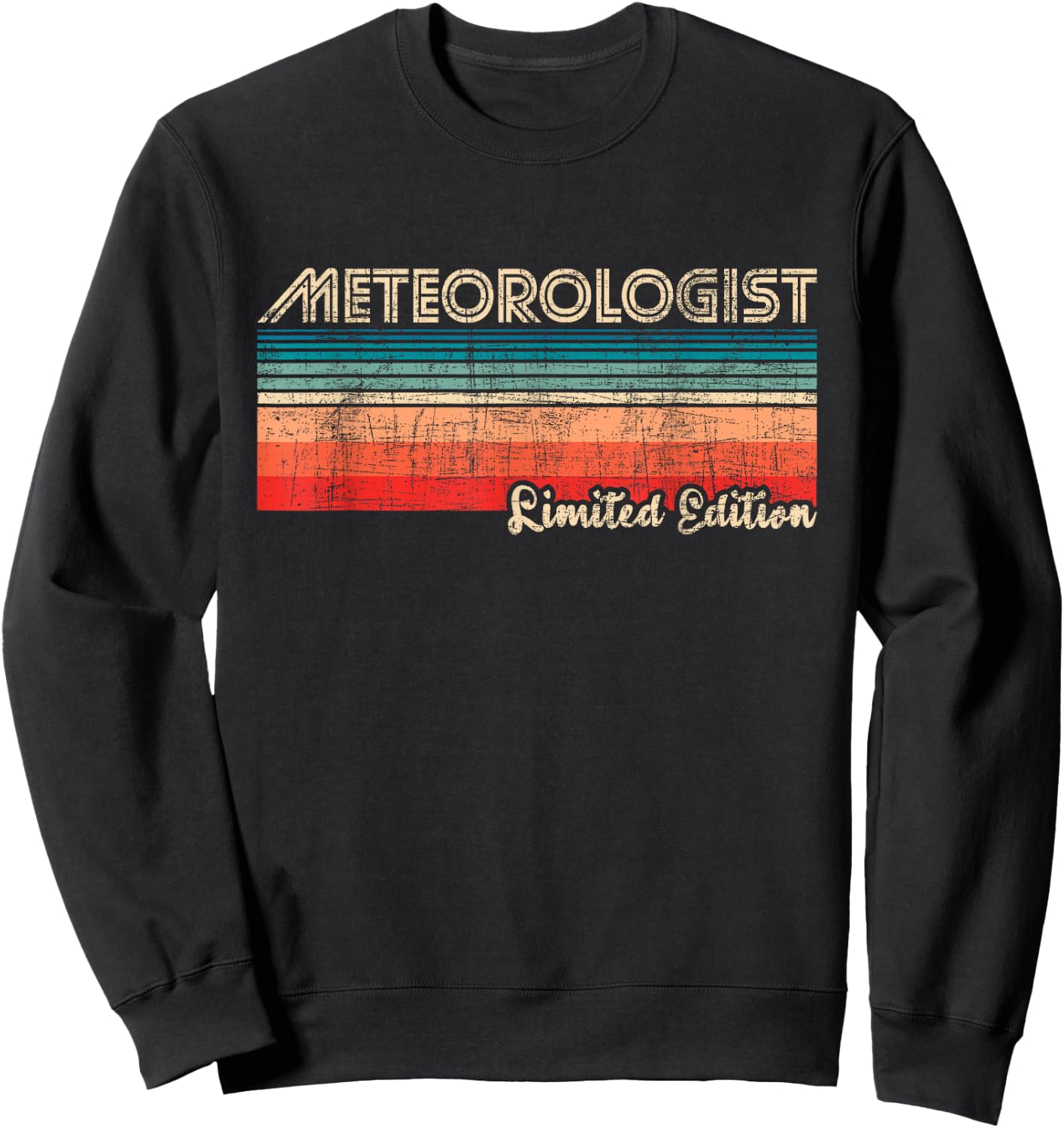 Meteorologist Limited Edition - Retro Weather Meteorology Sweatshirt - Sweatshirt | Black