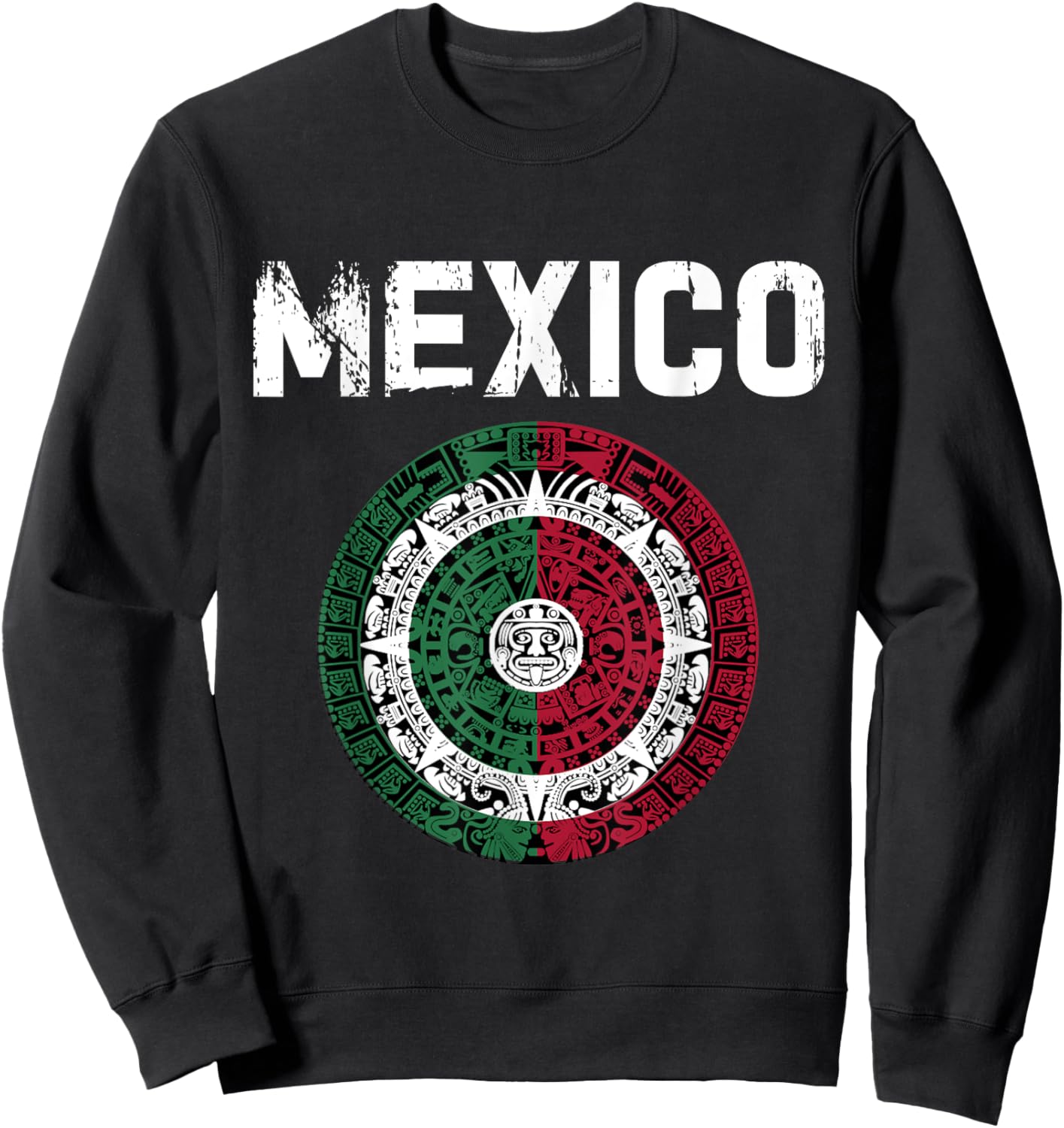 Mexico Flag Mexican Hispanic Siesta Pride Vintage Sweatshirt - Sweatshirt | Black