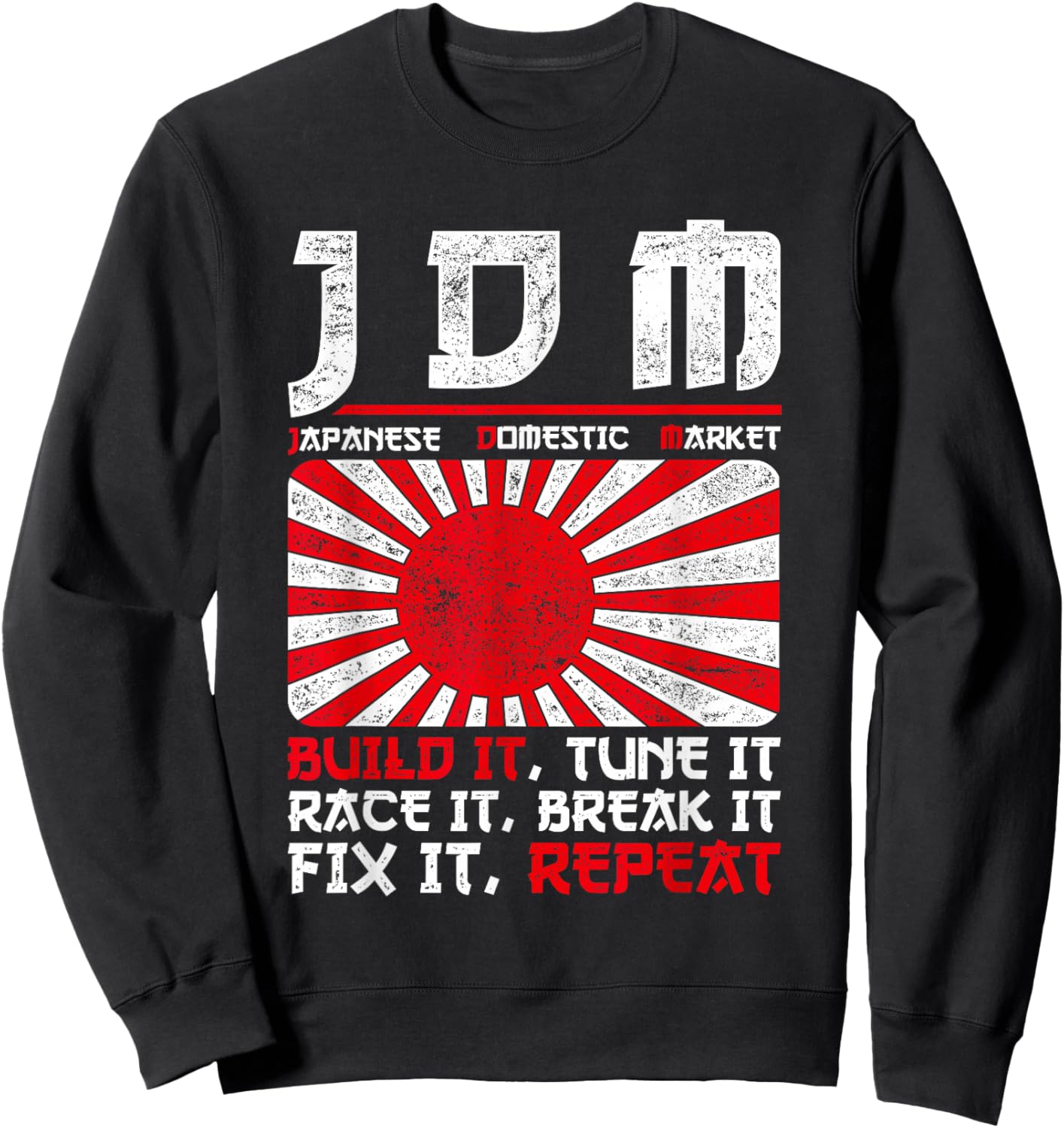 JDM Motorsport Car Tuning Automotive Sweatshirt - Sweatshirt | Black