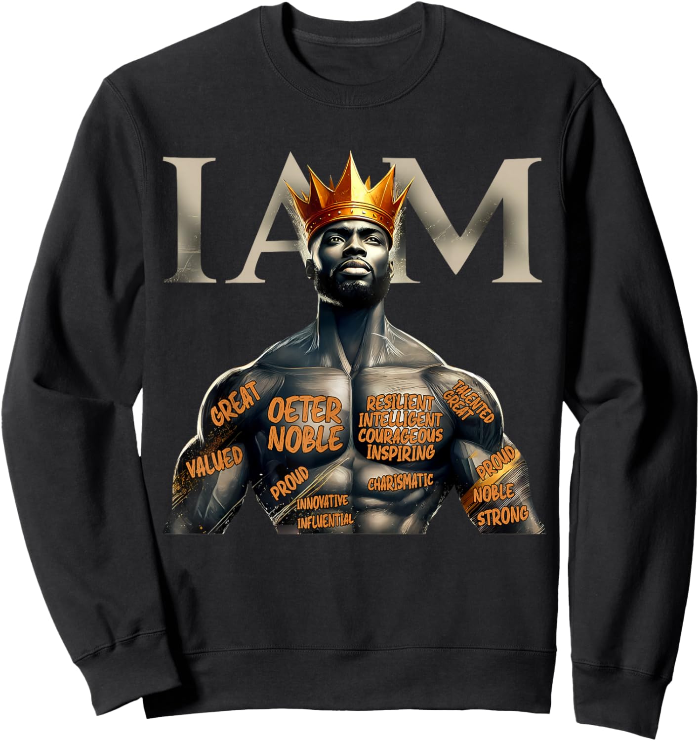 Black History I Am Black Man King Dad Afro Melanin Men Sweatshirt - Sweatshirt | Black