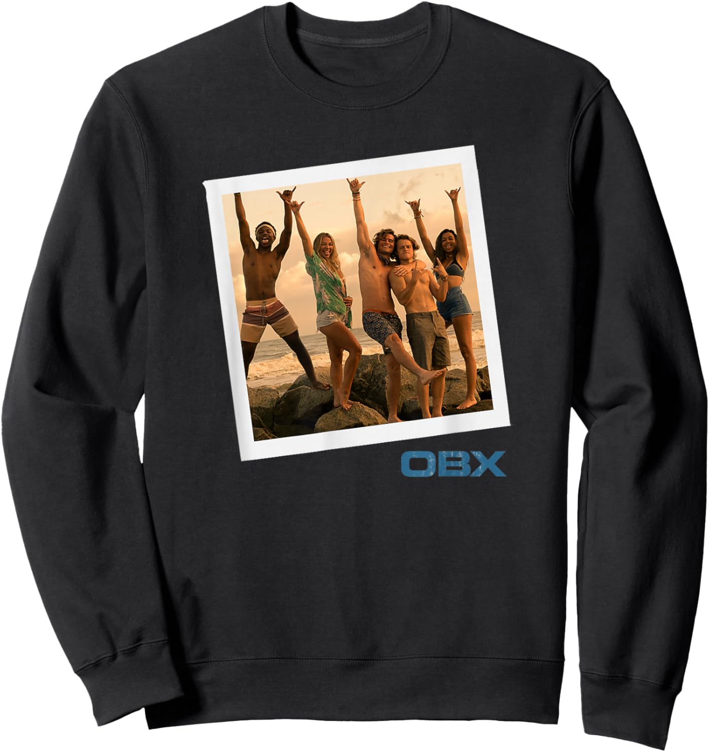 Outer Banks Vintage Photo Group Shot Sweatshirt - Sweatshirt | Black