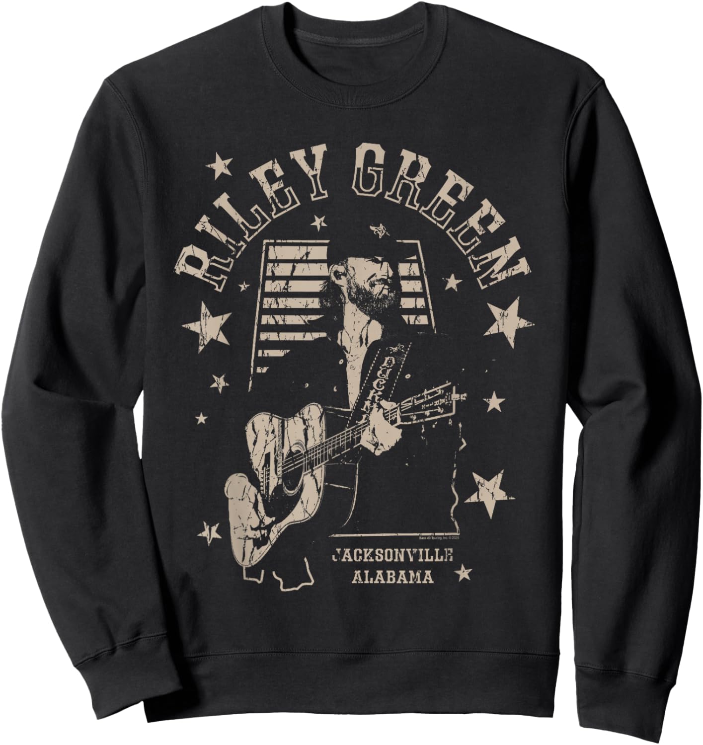 Riley Green Jacksonville Alabama Country Music Artist Sweatshirt - Sweatshirt | Black