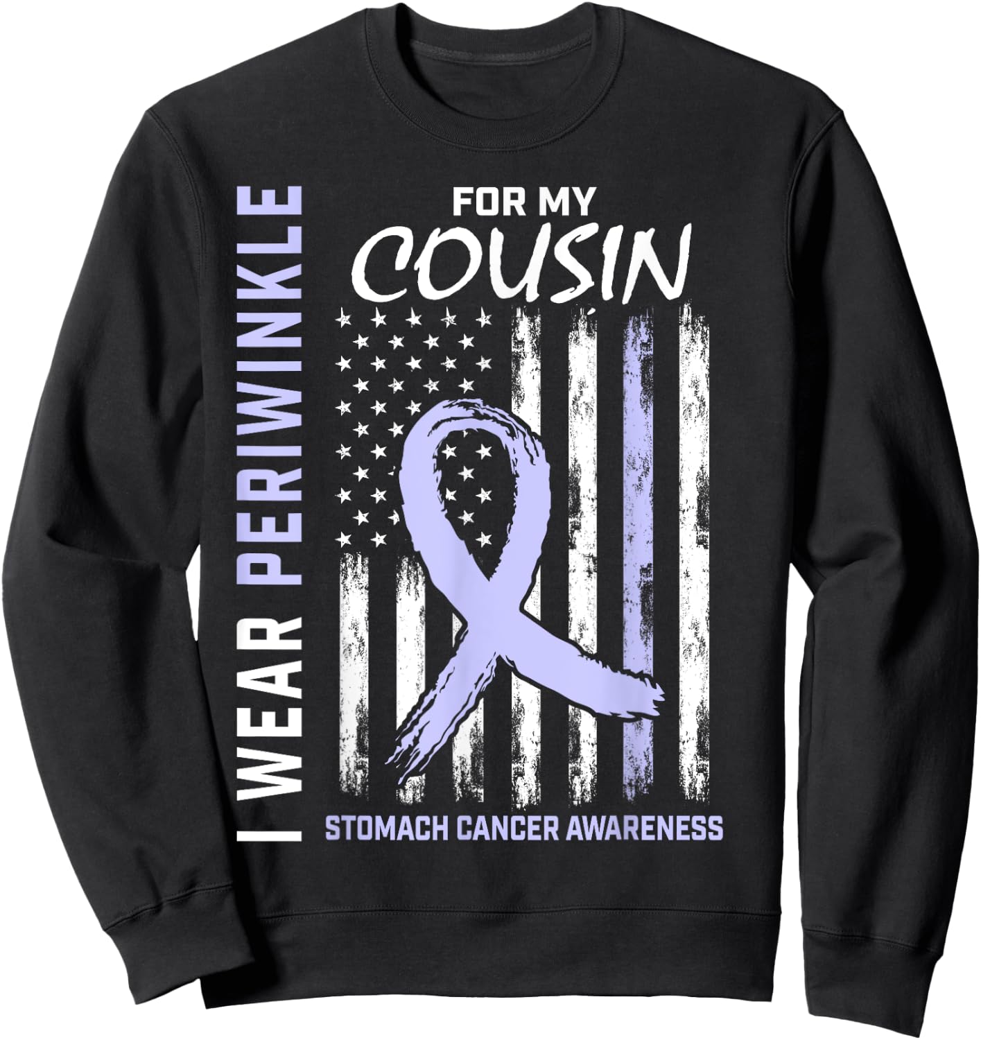 Periwinkle For My Cousin Stomach Cancer Awareness Shirt Sweatshirt - Sweatshirt | Black