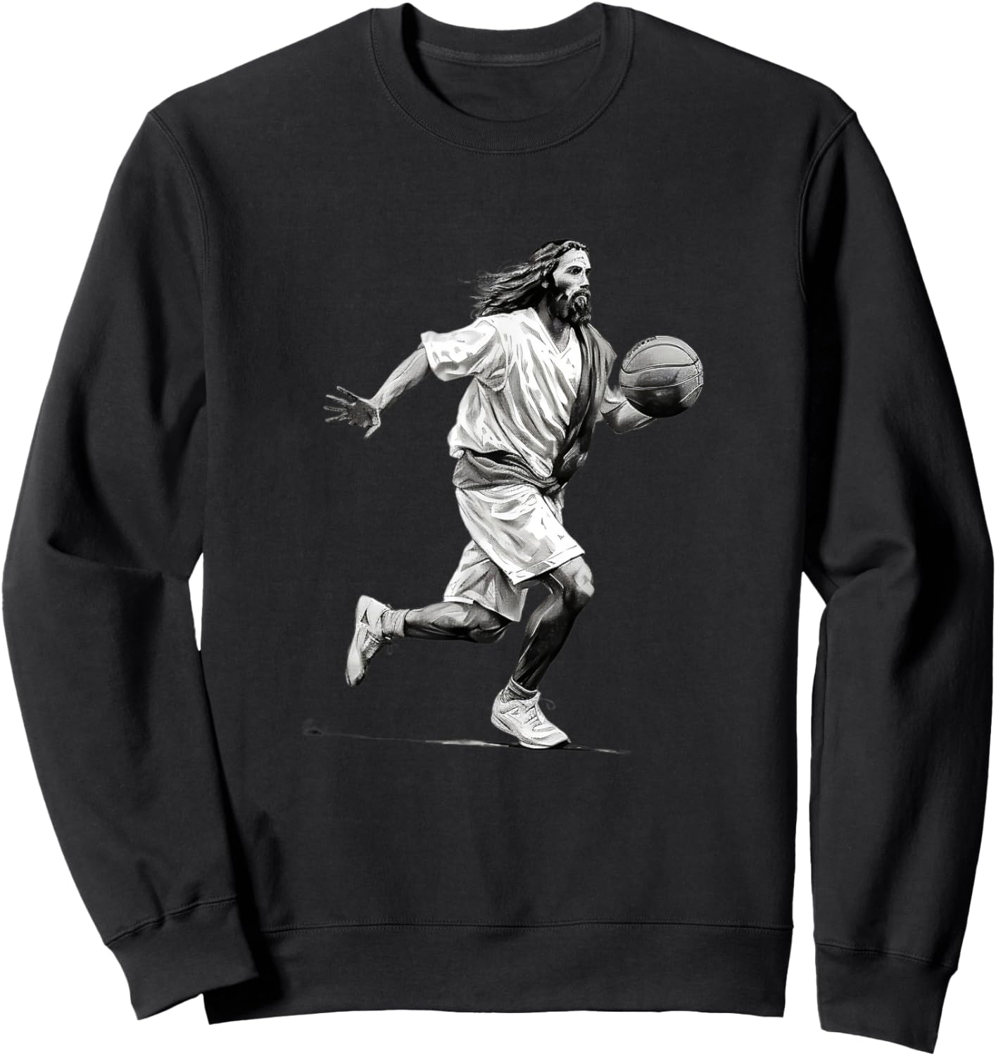 Jesus Christ Playing Basketball - Jesus Legend Team Heaven Sweatshirt - Sweatshirt | Black
