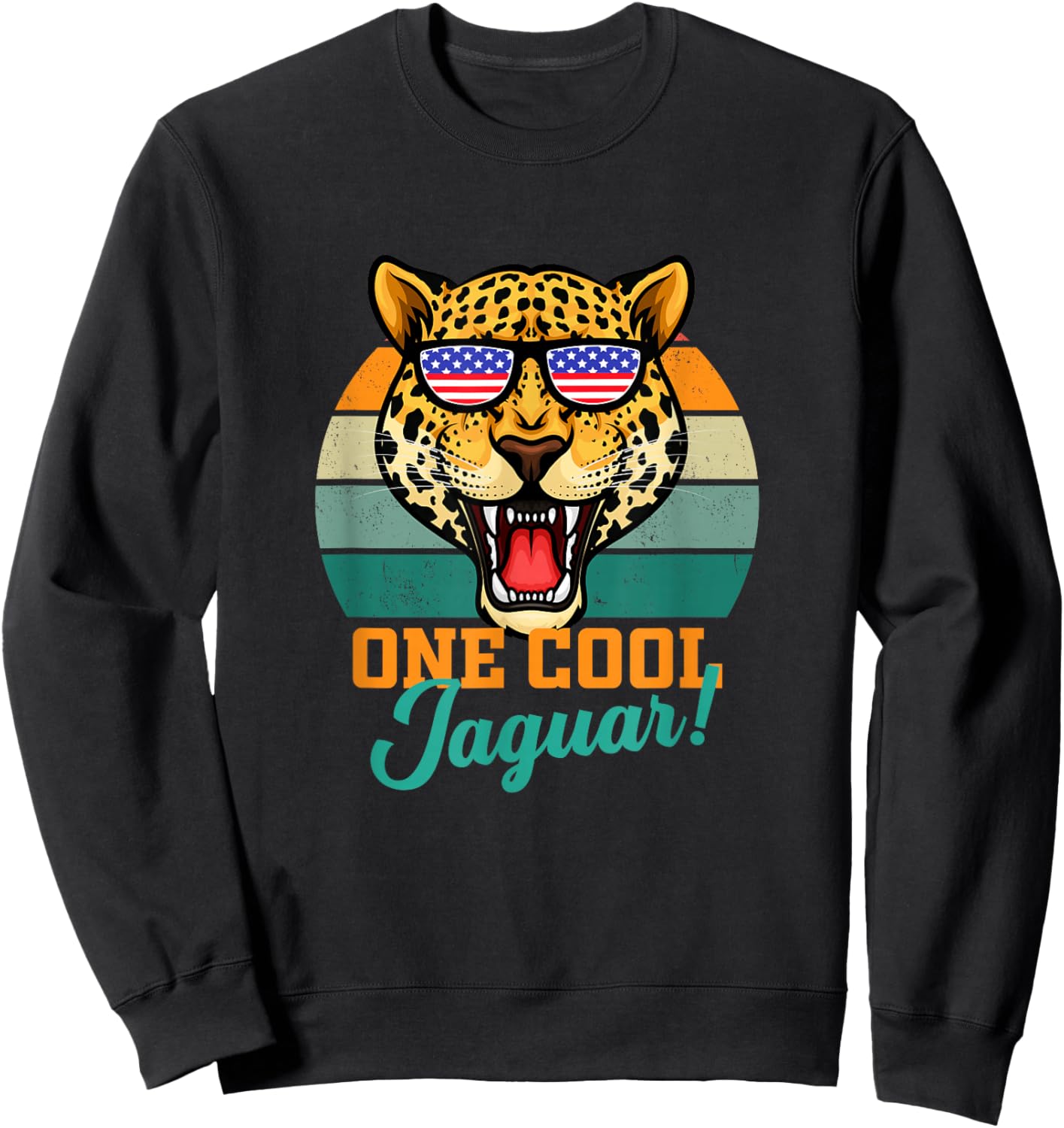 Jaguar Gifts Jaguars USA Flag Men Women Kids Boys Girls Sweatshirt - Sweatshirt | Black