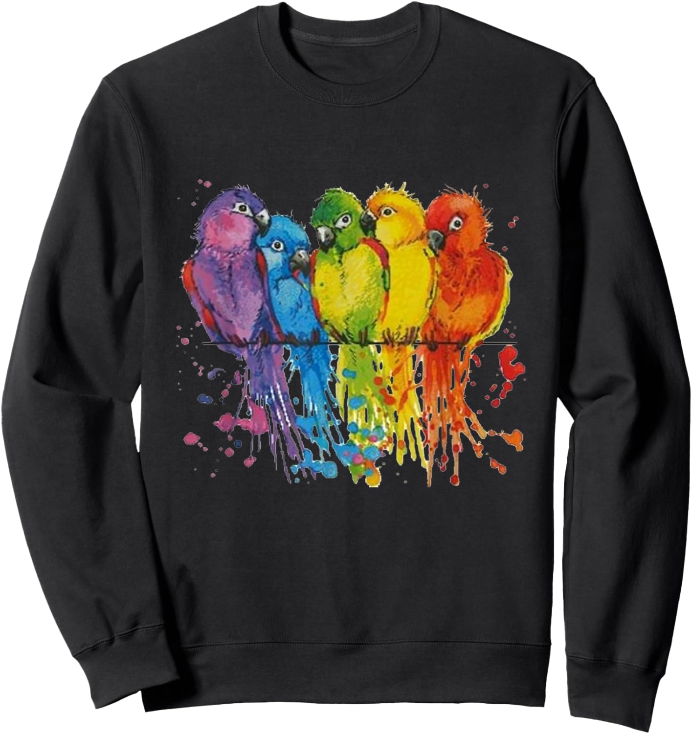 Parrot shirt for kids, parrot shirt , parrot for boys Sweatshirt - Sweatshirt | Black