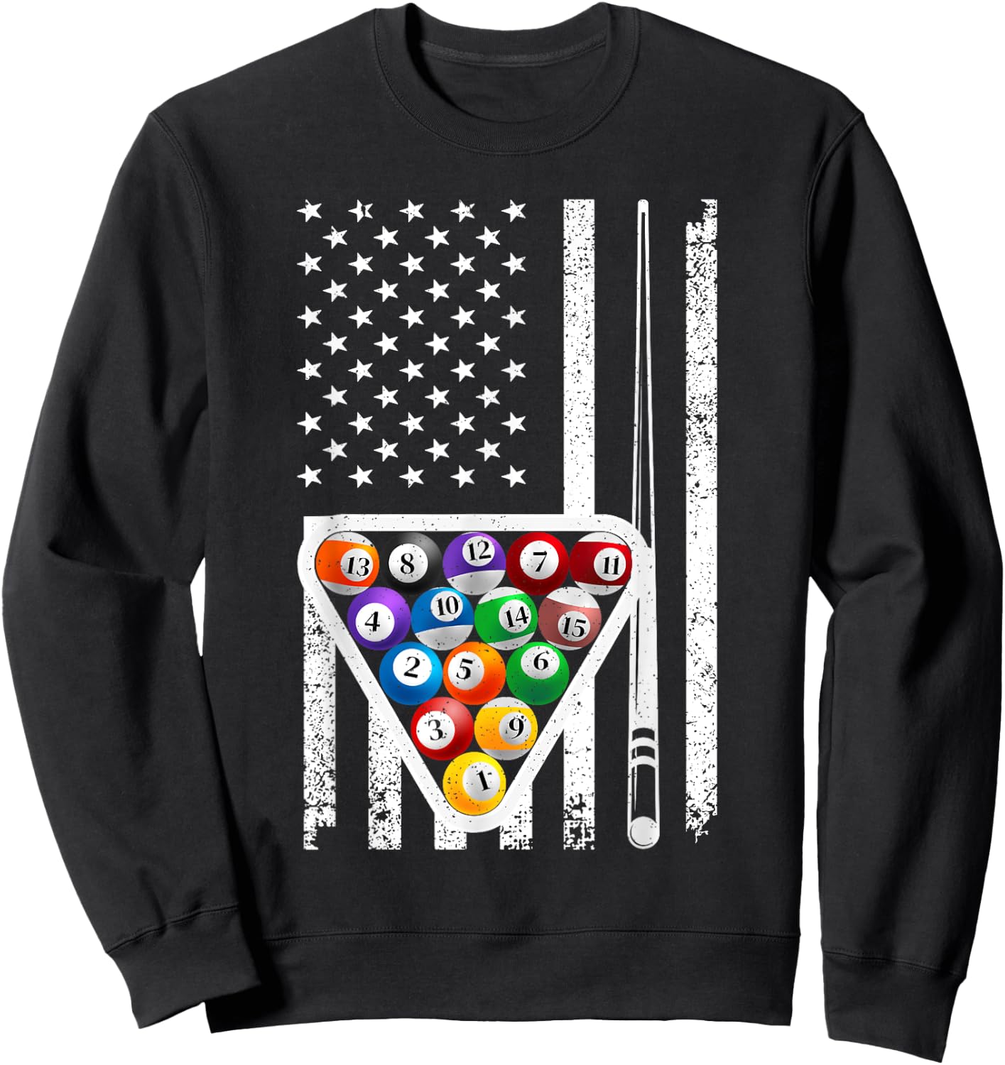 Funny Pool Art Women Billiards Player Billiard Lover Sweatshirt - Sweatshirt | Black