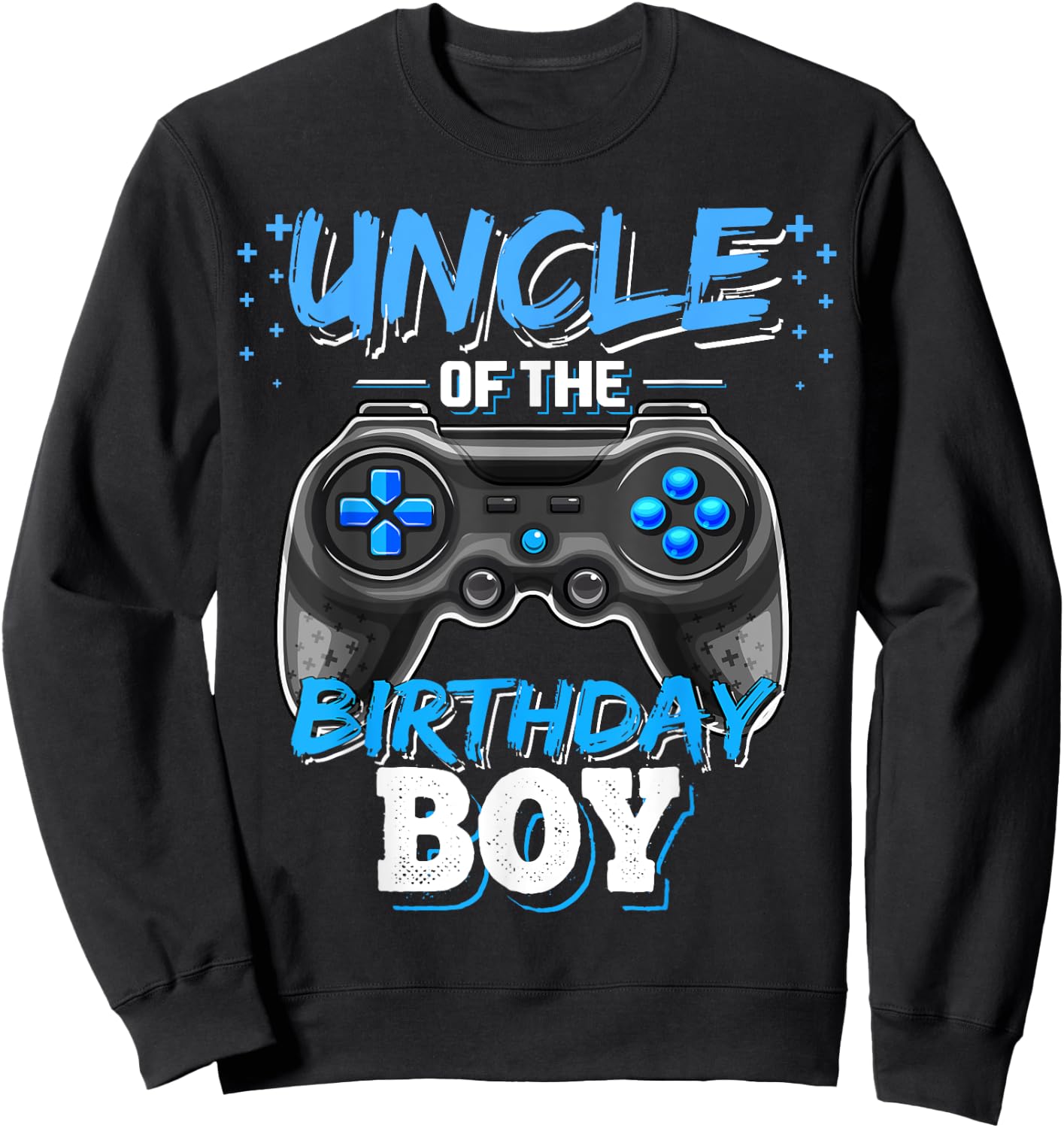 Uncle of the Birthday Boy Matching Video Game Birthday Gift Sweatshirt - Sweatshirt | Black