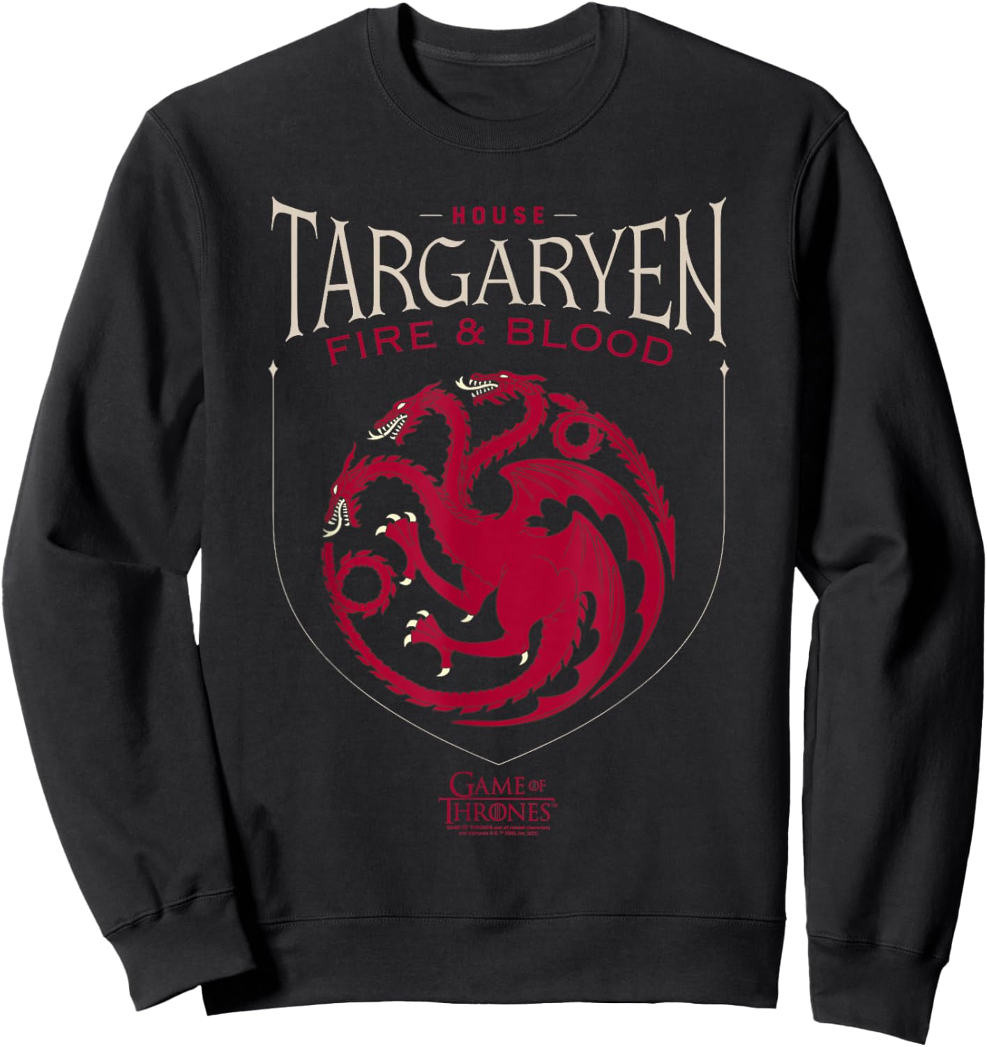 Game of Thrones House Targaryen Sigil Sweatshirt - Sweatshirt | Black