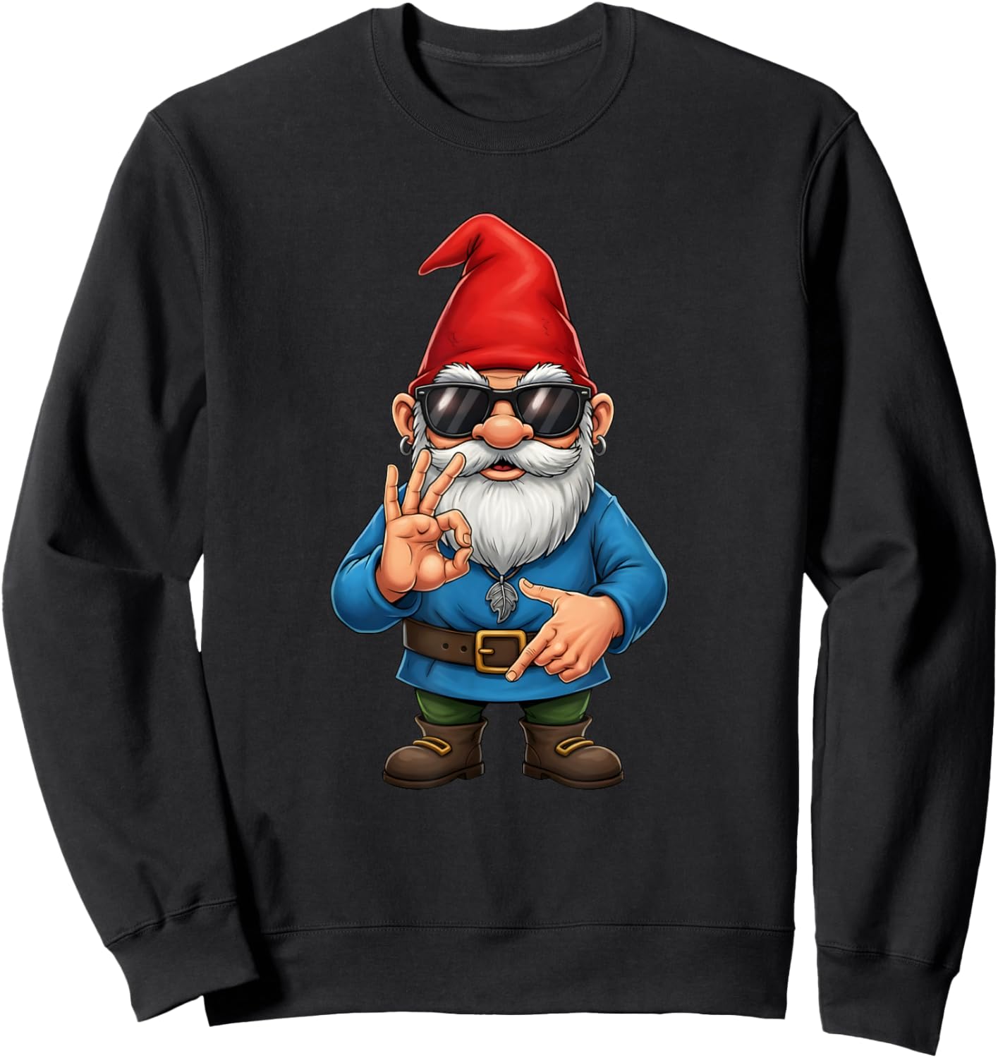 Coole Zwerg Sonnenbrille 67 Zeichen Lustige Sechs Sieben Kunst Sweatshirt - Sweatshirt | Black