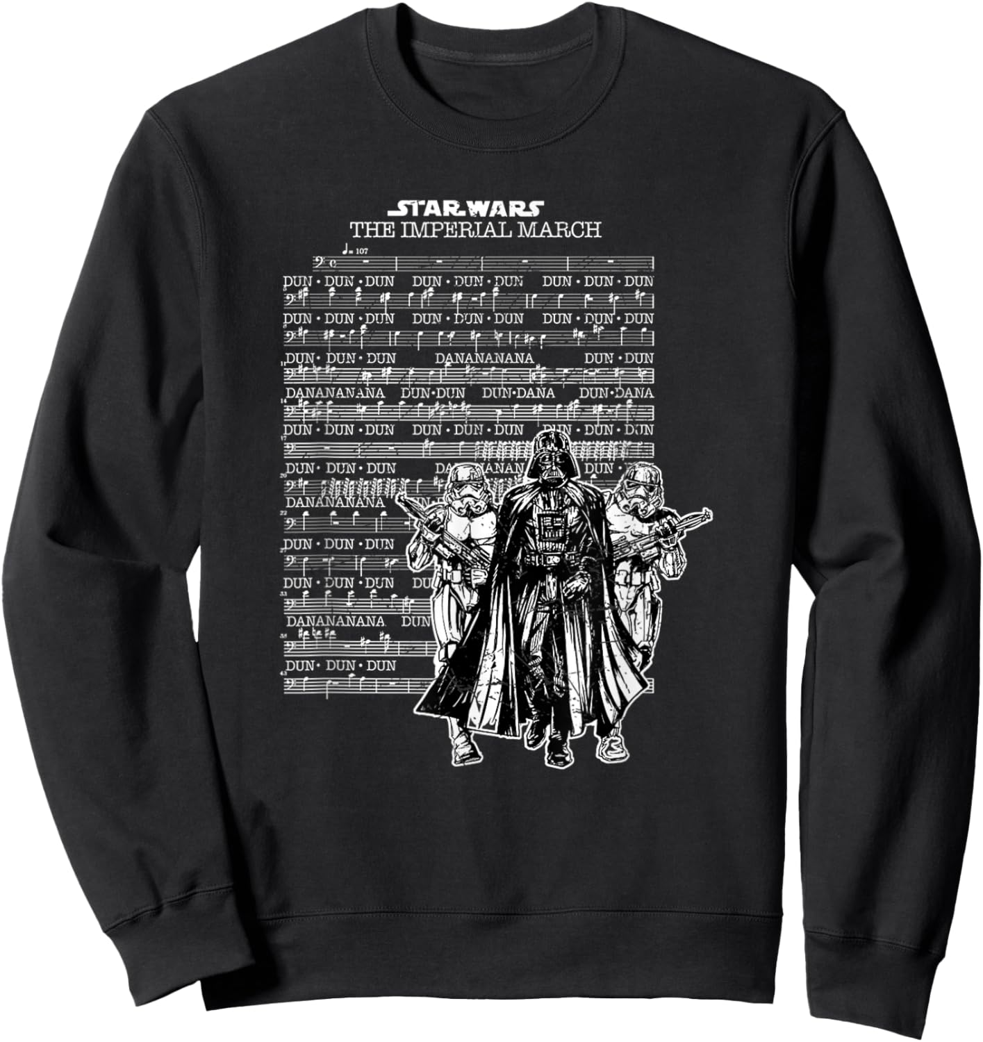 Star Wars Classic Imperial March Partitures Group Shot V2 Sweatshirt - Sweatshirt | Black