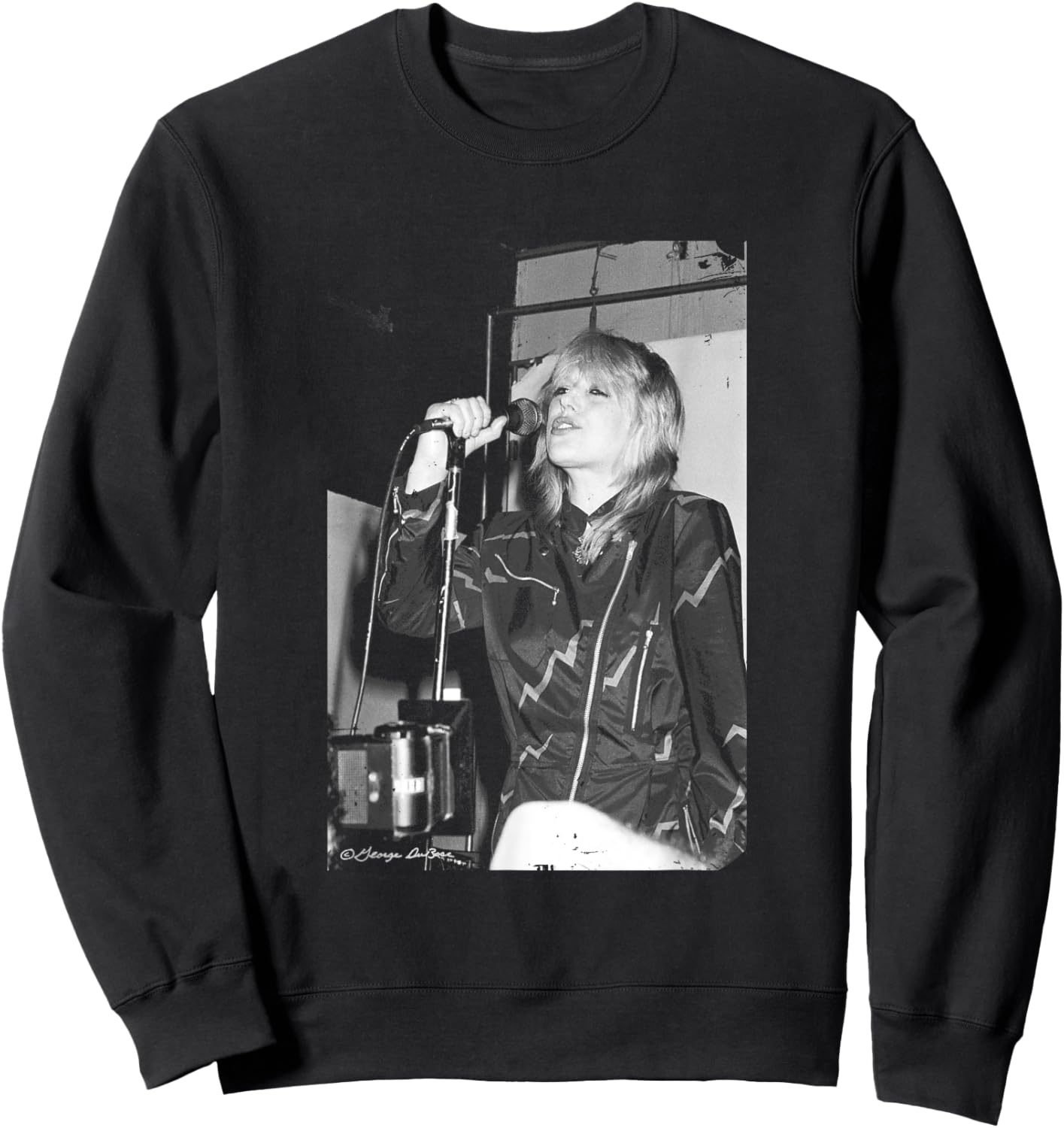 Singer Marianne Faithfull Live By George DuBose Sweatshirt - Sweatshirt | Black