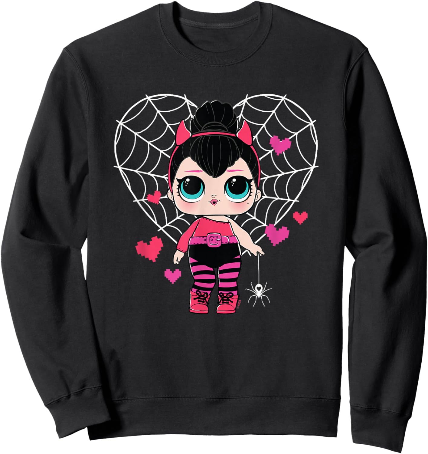 LOL Surprise! - Spice Halloween Spider Web with Hearts Sweatshirt - Sweatshirt | Black