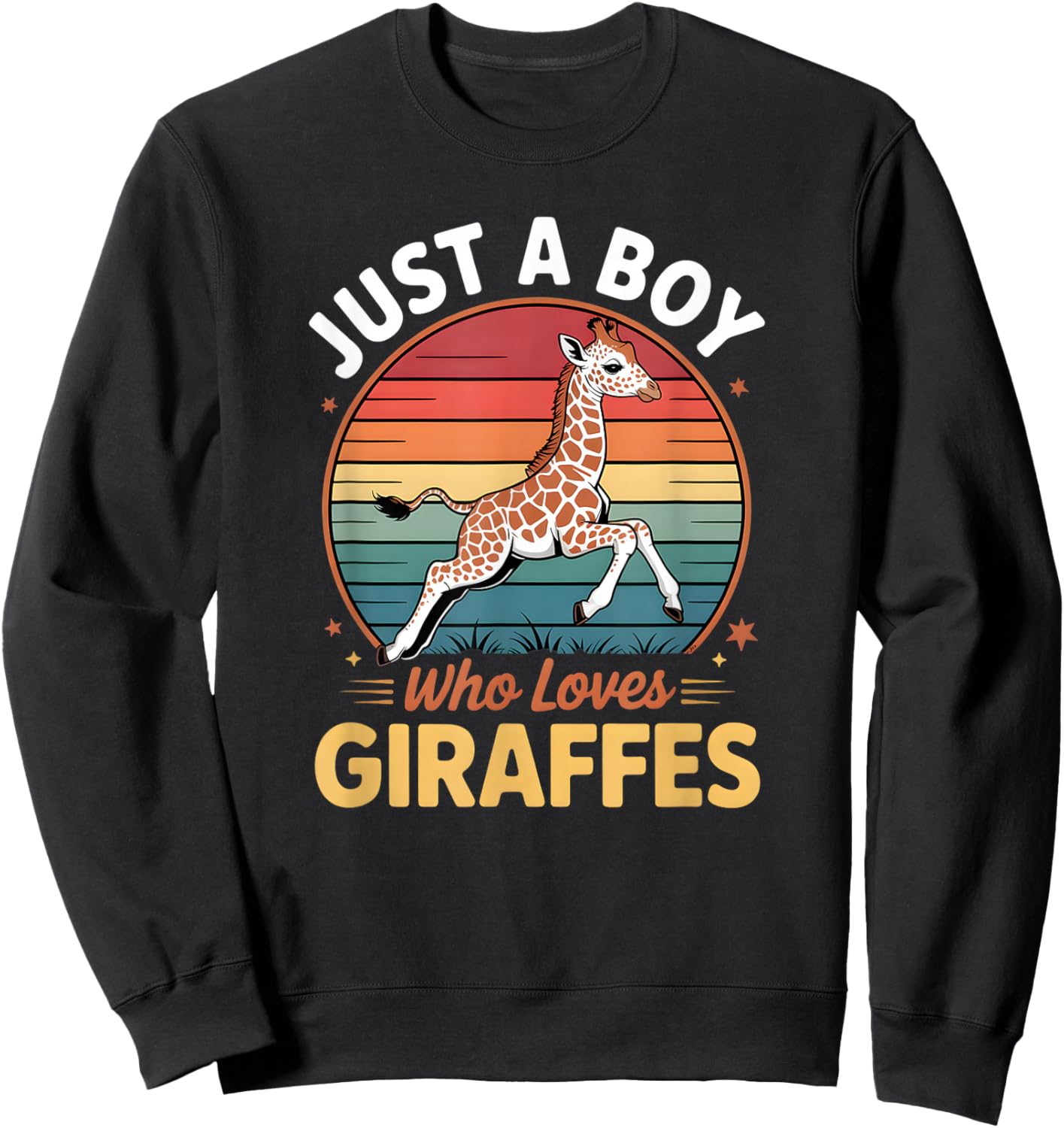 Boys Giraffe Sweatshirt - Sweatshirt | Black