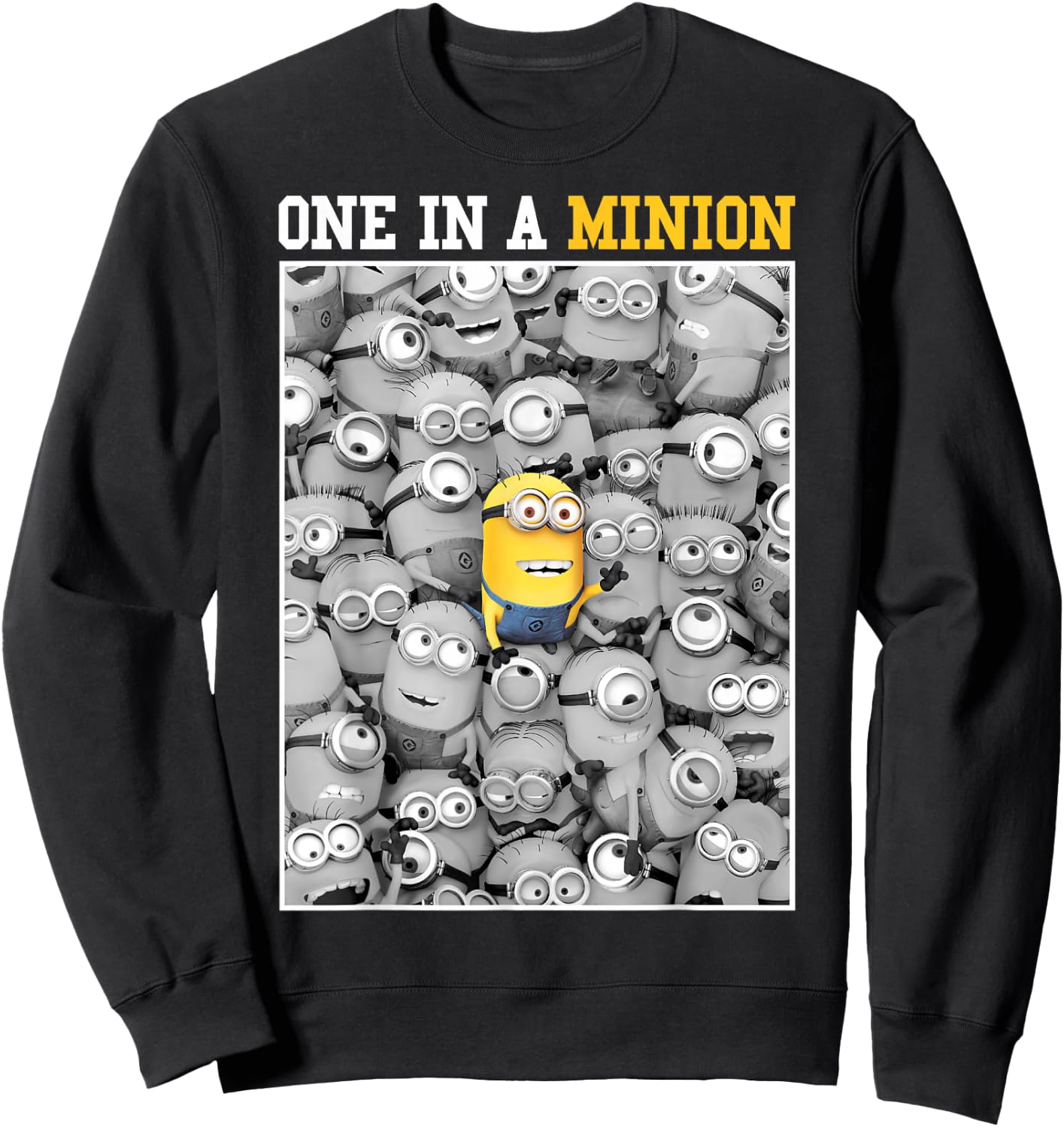 Despicable Me Minions One in A Minion Color Pop Portrait Small Sweatshirt - Sweatshirt | Black