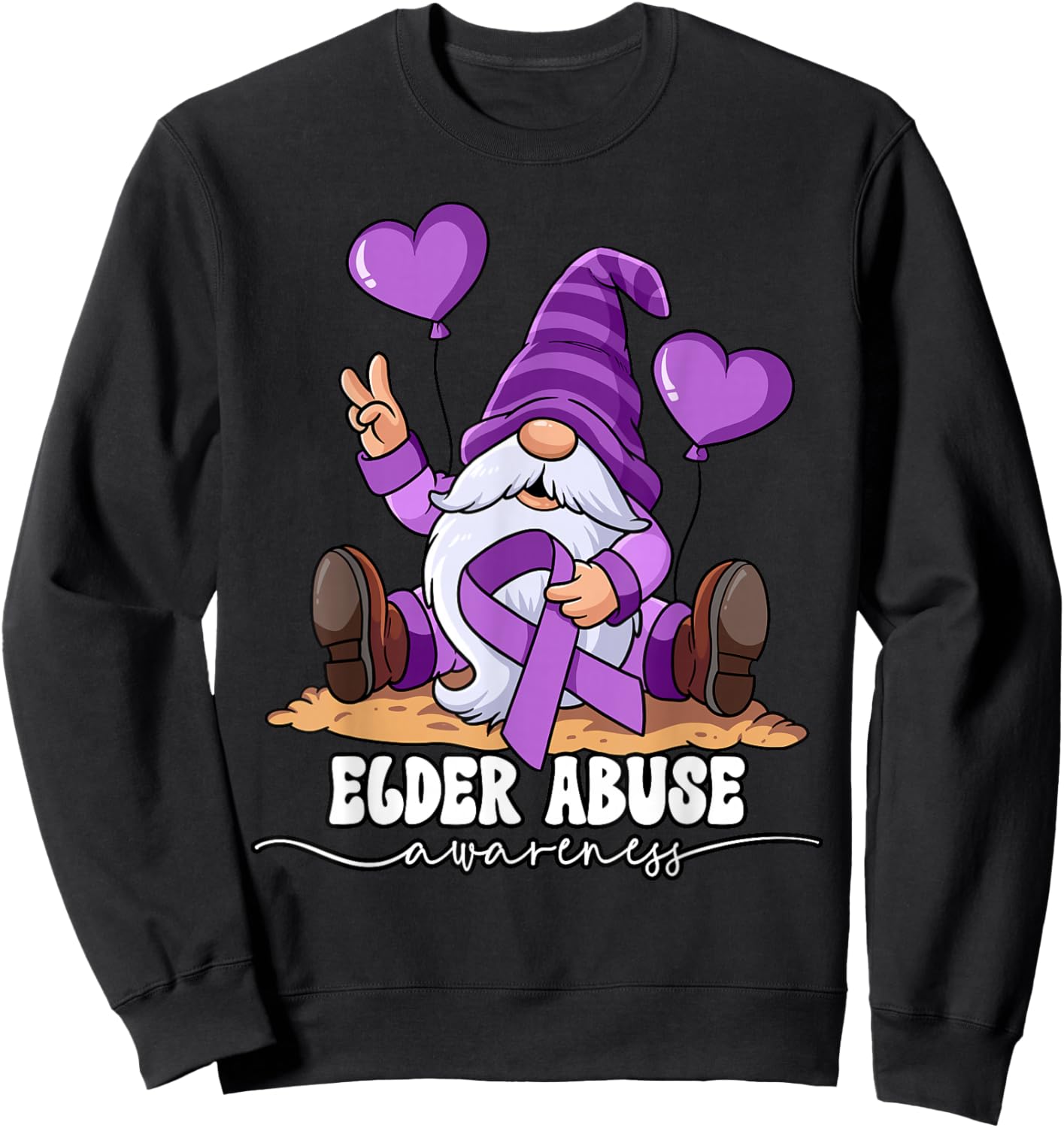 Elder Abuse Awareness Sweatshirt - Sweatshirt | Black