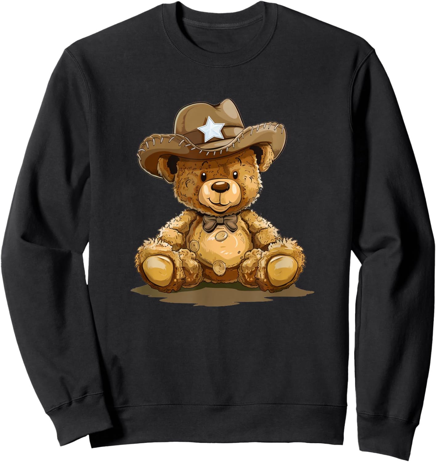 Nice Teddy Cowboy Hat Costume for Boys and Girls Sweatshirt - Sweatshirt | Black