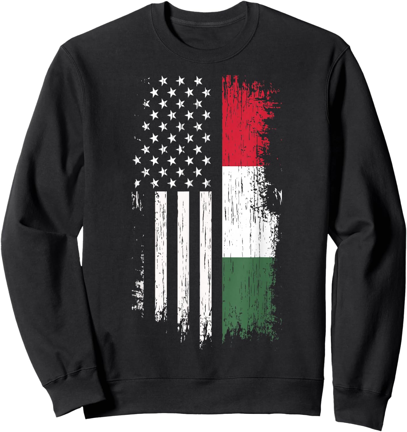 Hungarian American Flag - Pride Hungary USA Shirt Sweatshirt - Sweatshirt | Black