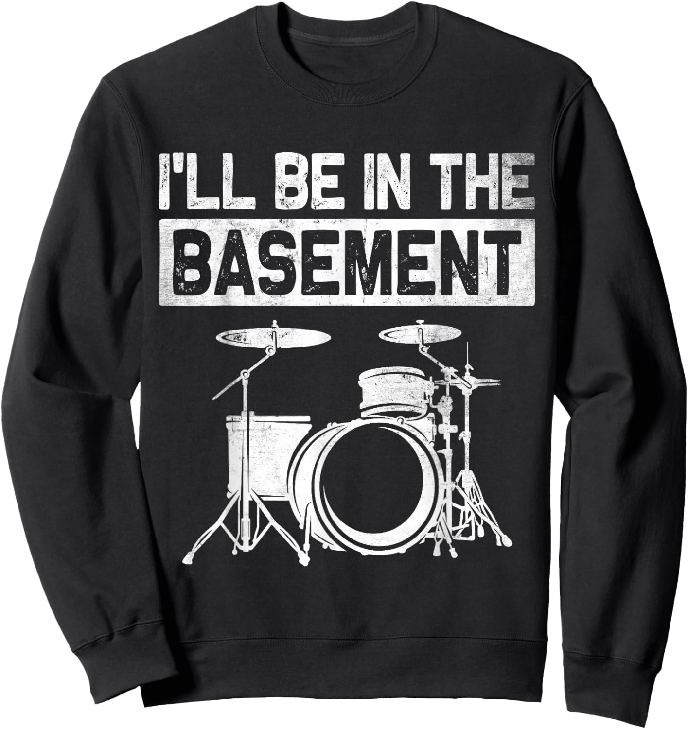 Funny Drummer Art Drum Set Drumming Lovers Women Sweatshirt - Sweatshirt | Black